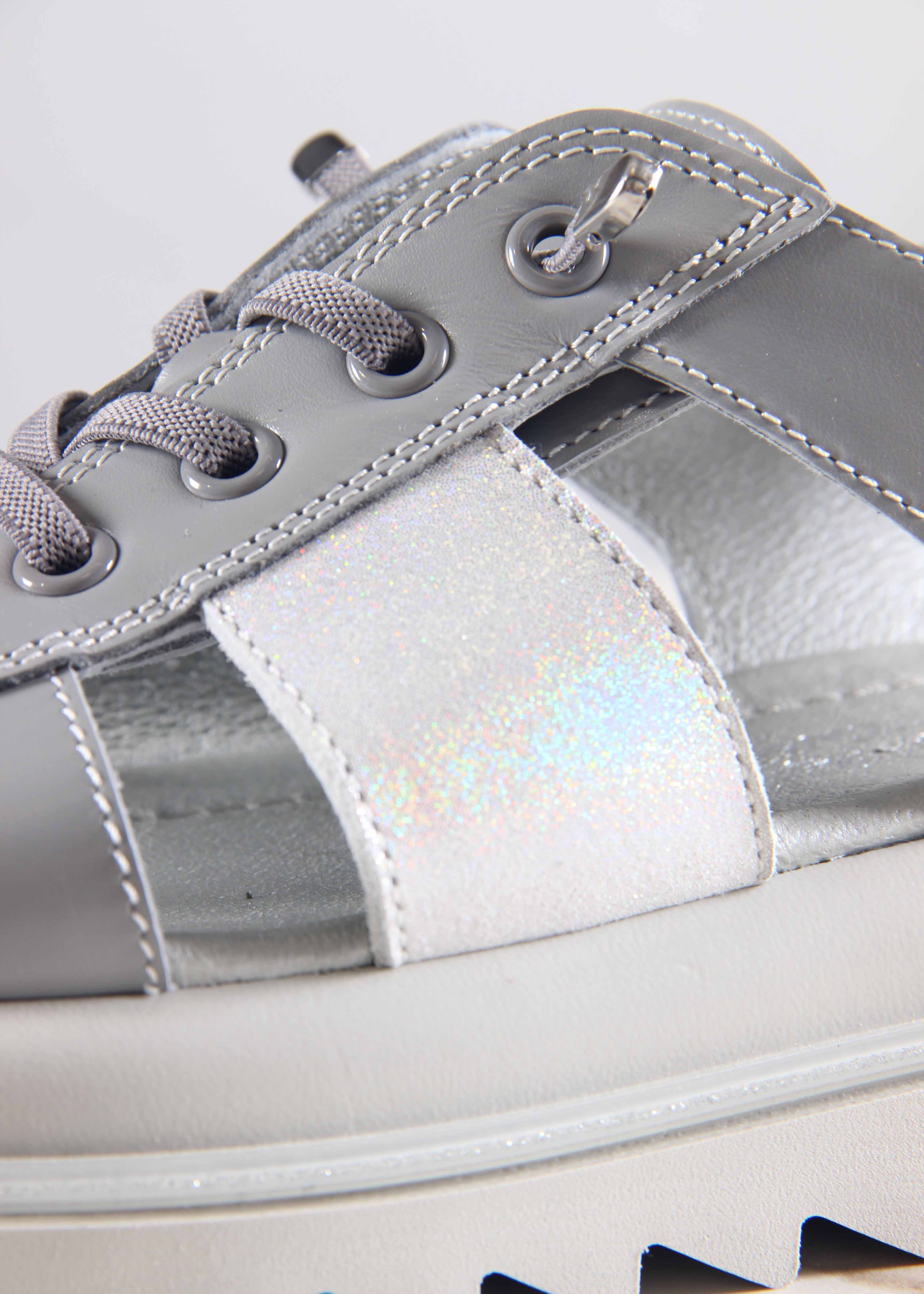 картинка Босоножки ED'ART 2029.2525'gr. Серый белый ибица от интернет магазина