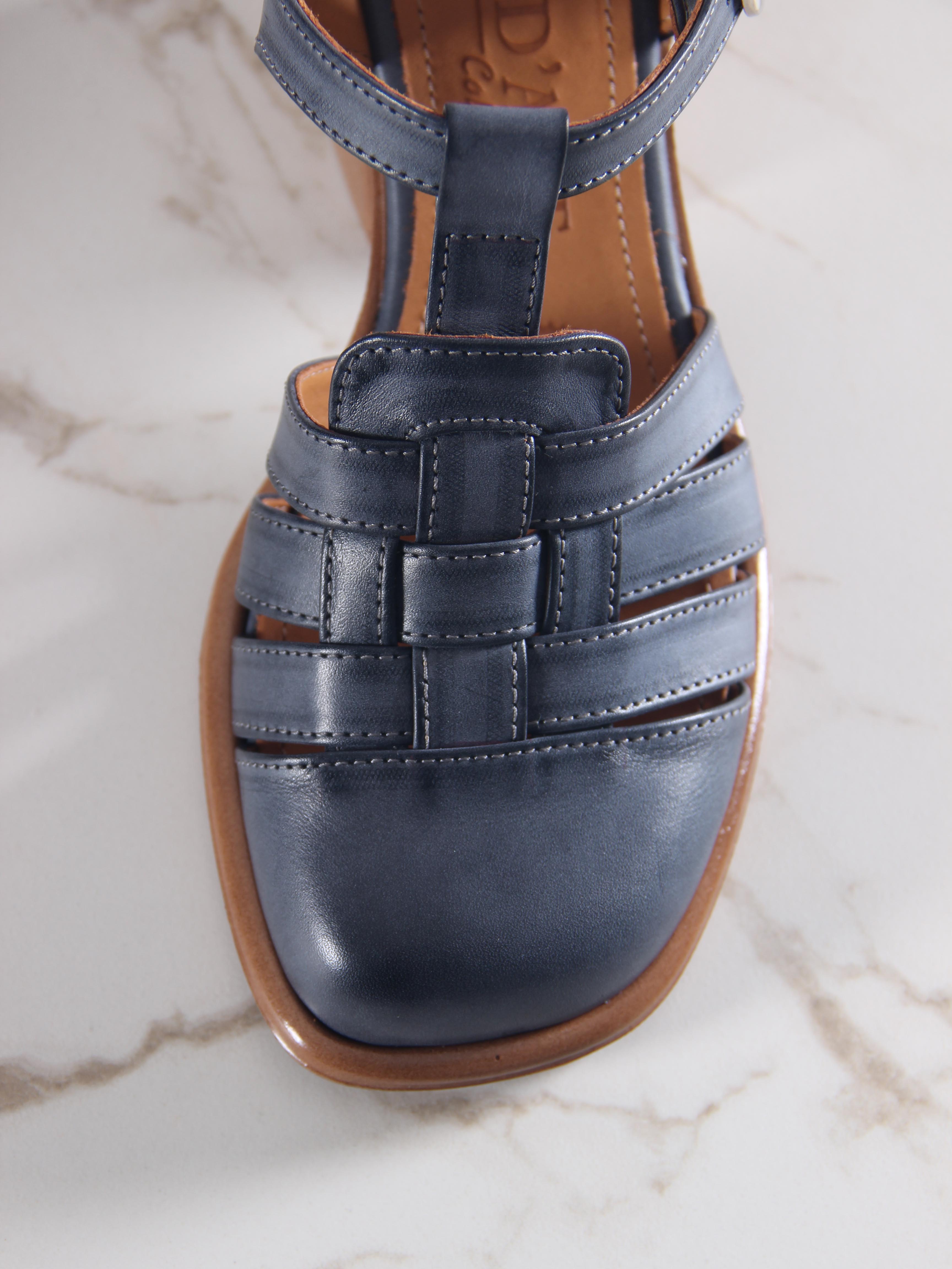 картинка Босоножки ED'ART 5035.23663'bе. Вакса черная+коричневый от интернет магазина