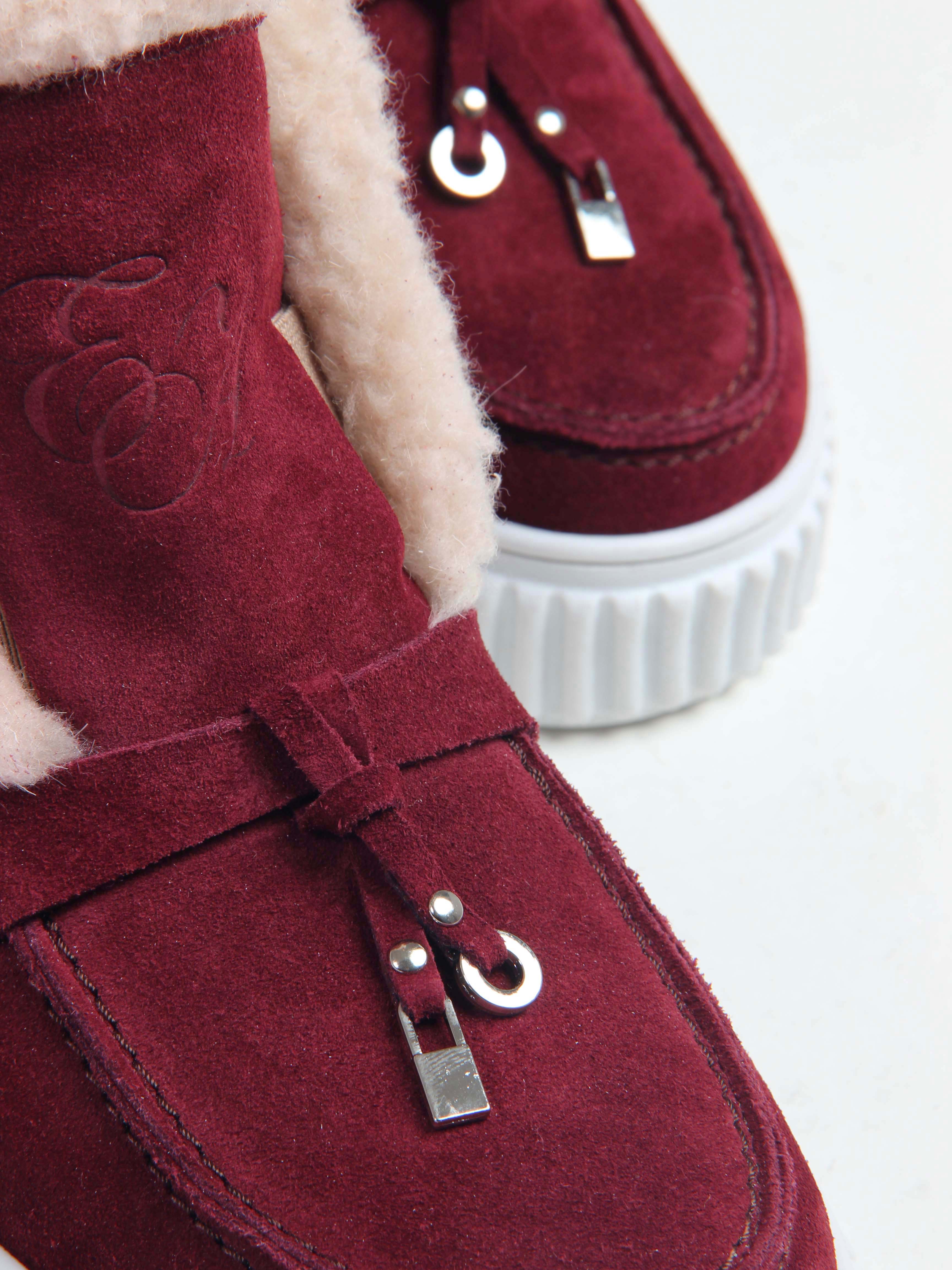 картинка Ботинки ED'ART 307.от11'w. бордовый замша от интернет магазина