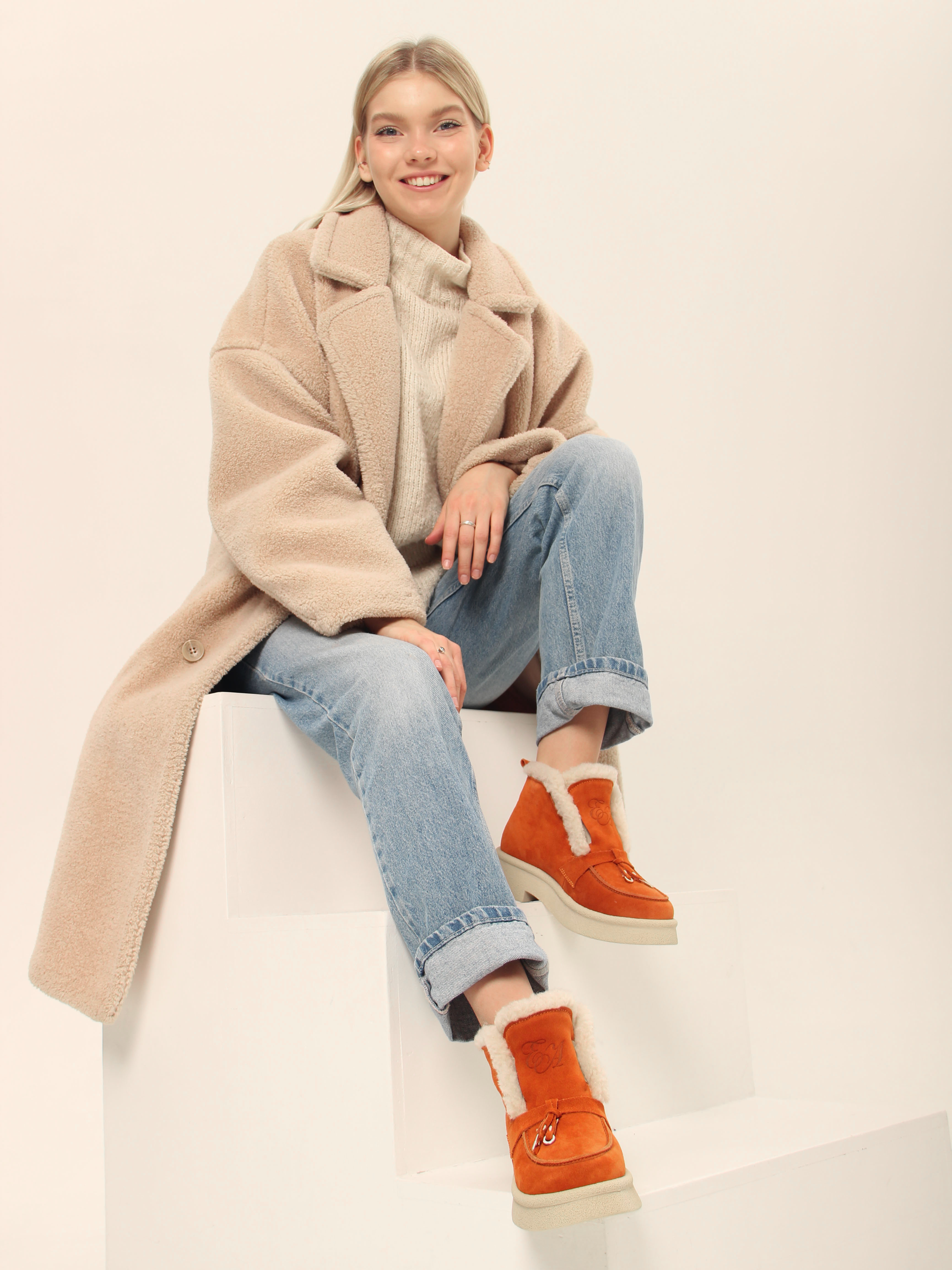 картинка Ботинки ED'ART 307.florida 'be.мандарин замша от интернет магазина