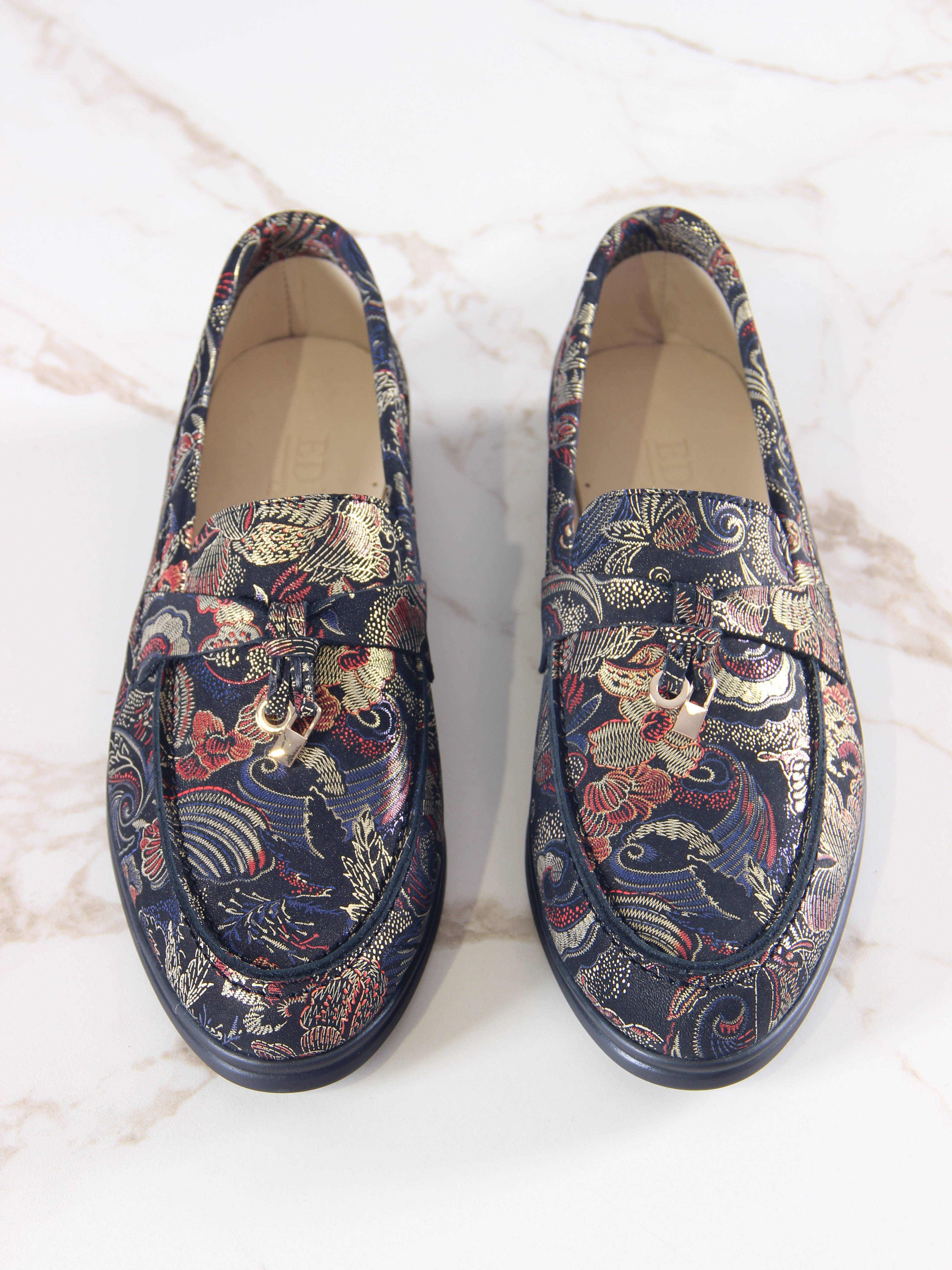 картинка Лоферы ED'ART 170.2614'bl. Черный феникс от интернет магазина