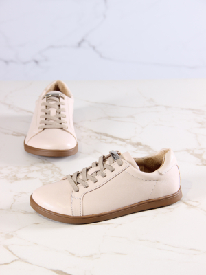 Кеды босоногие кожаные бежевые