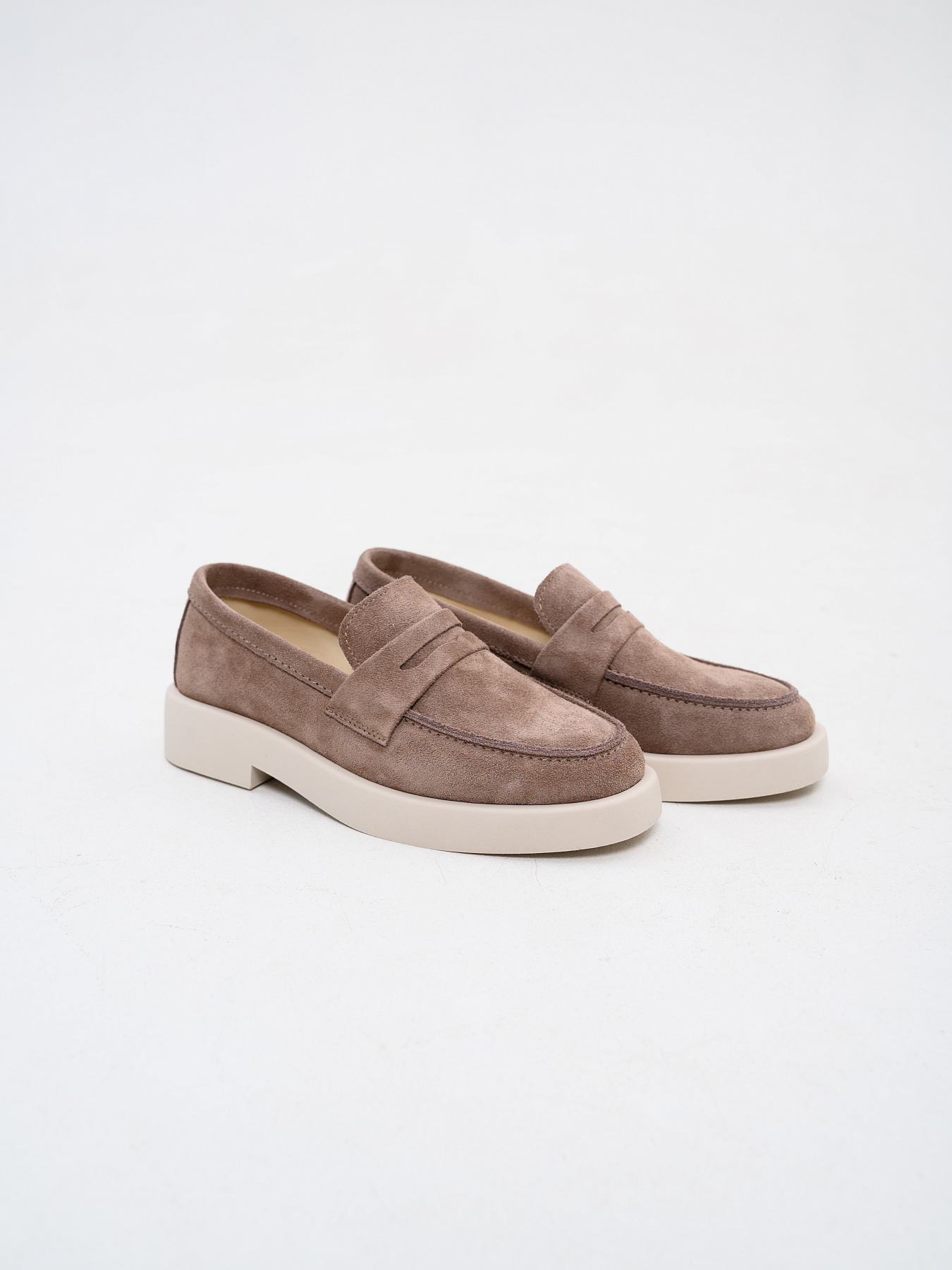 картинка Лоферы туфли ED'ART 176.1593'be. Капучино замша от интернет магазина