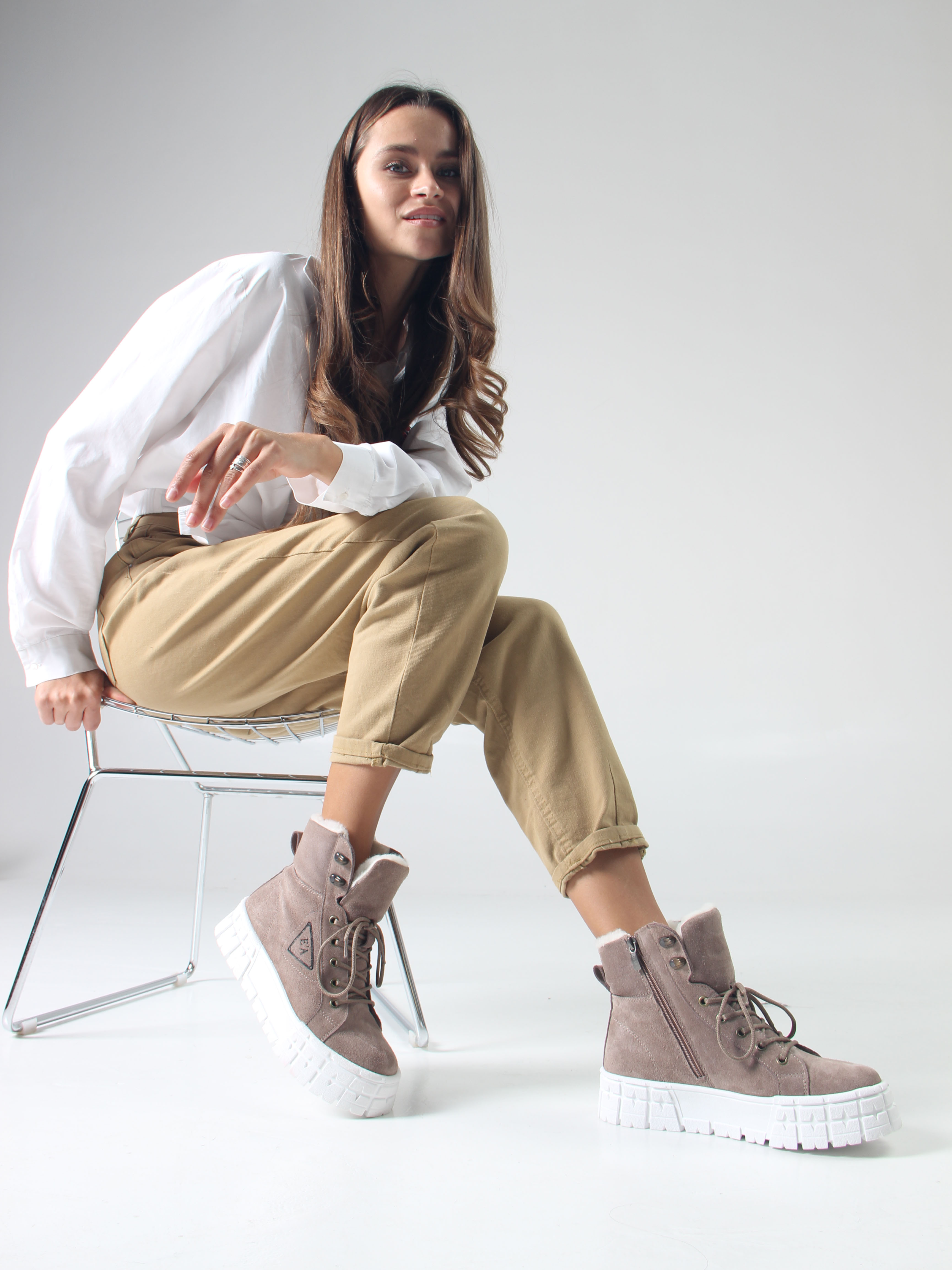 картинка Ботинки ED'ART 216.212131'w. капучино замша от интернет магазина