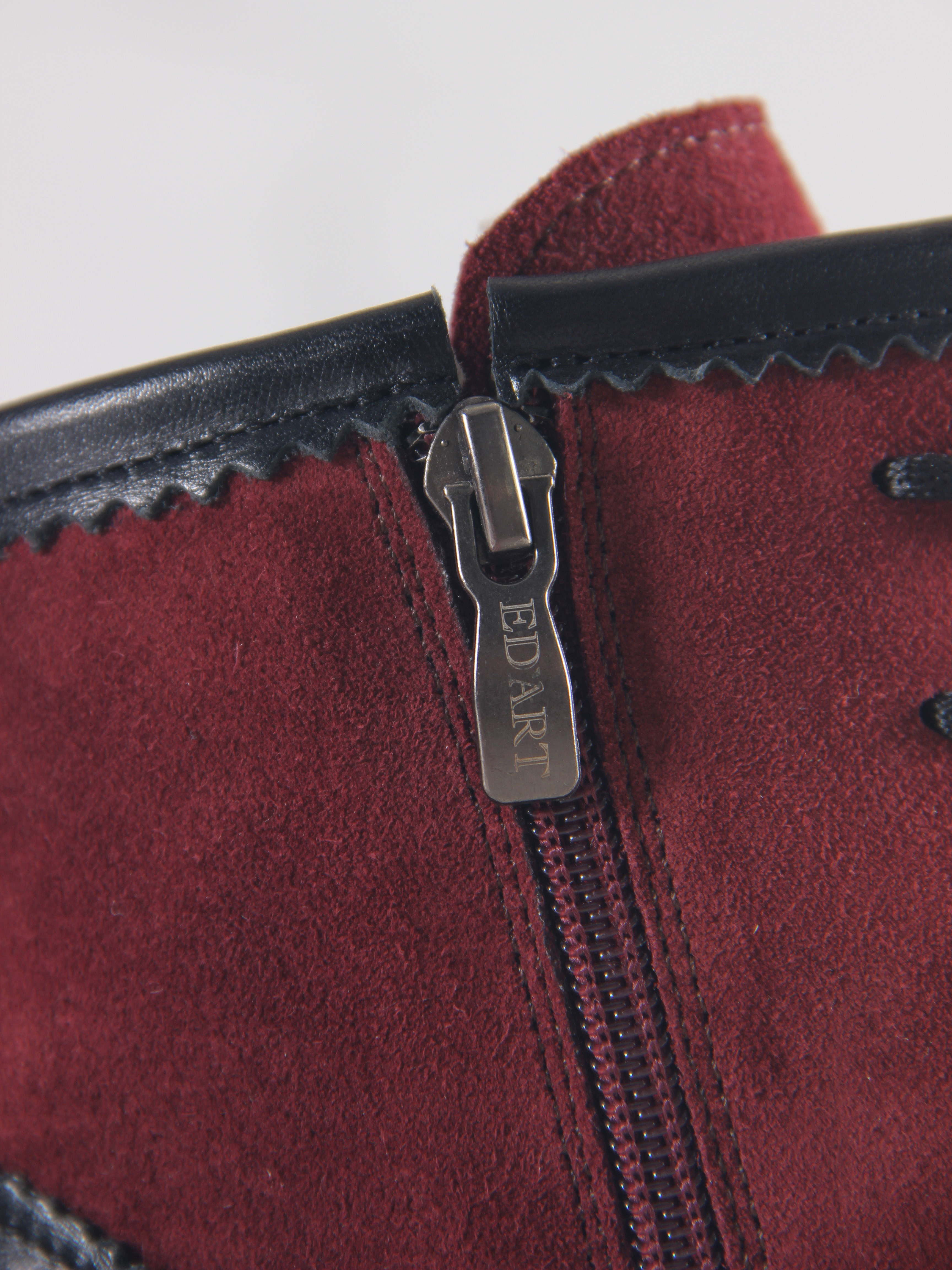 картинка Ботинки ED'ART 319.taskana'bl. Бордо замша+черный от интернет магазина