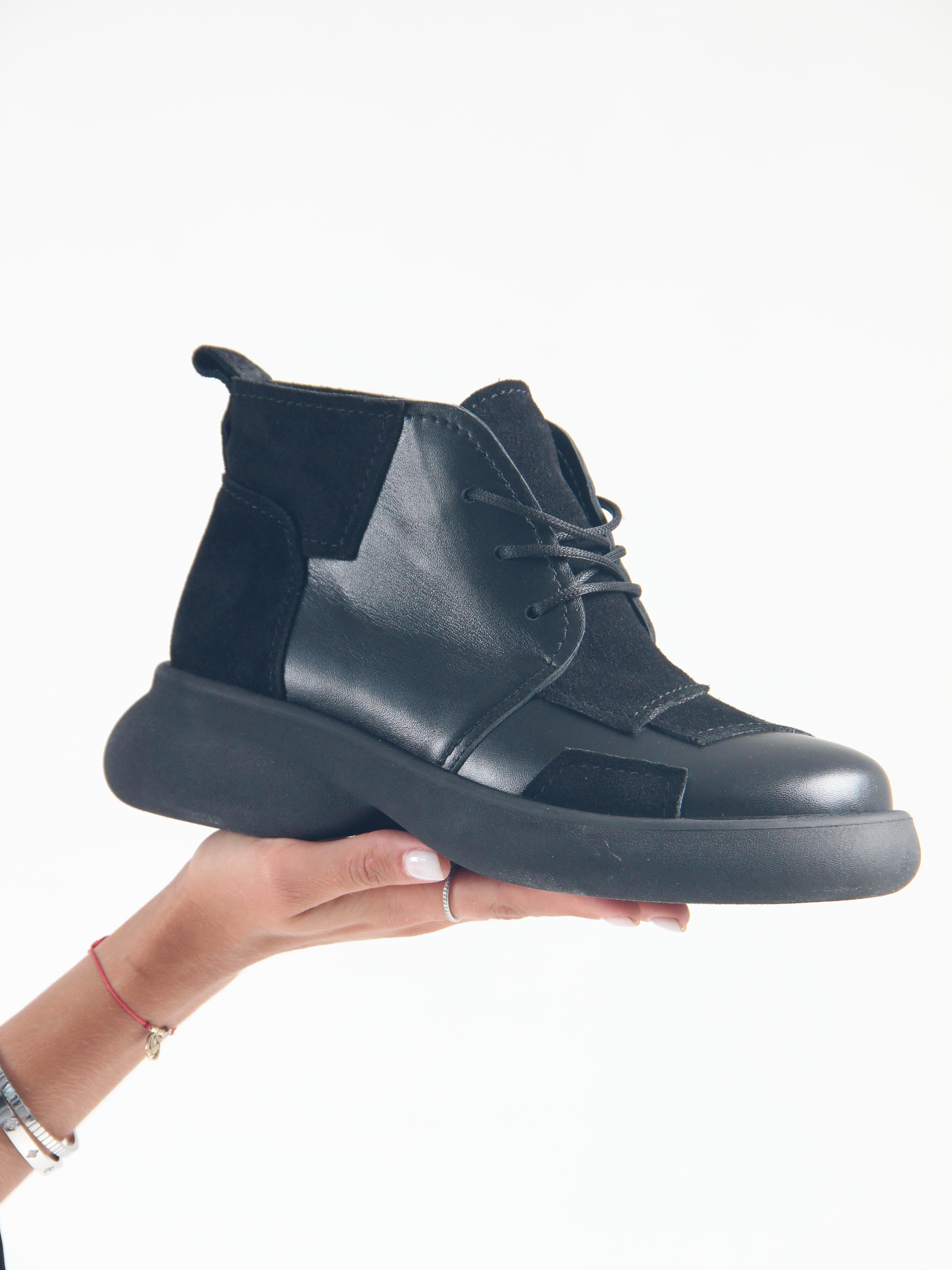 картинка Ботинки  ED'ART 305.927'bl. черный черная замша от интернет магазина