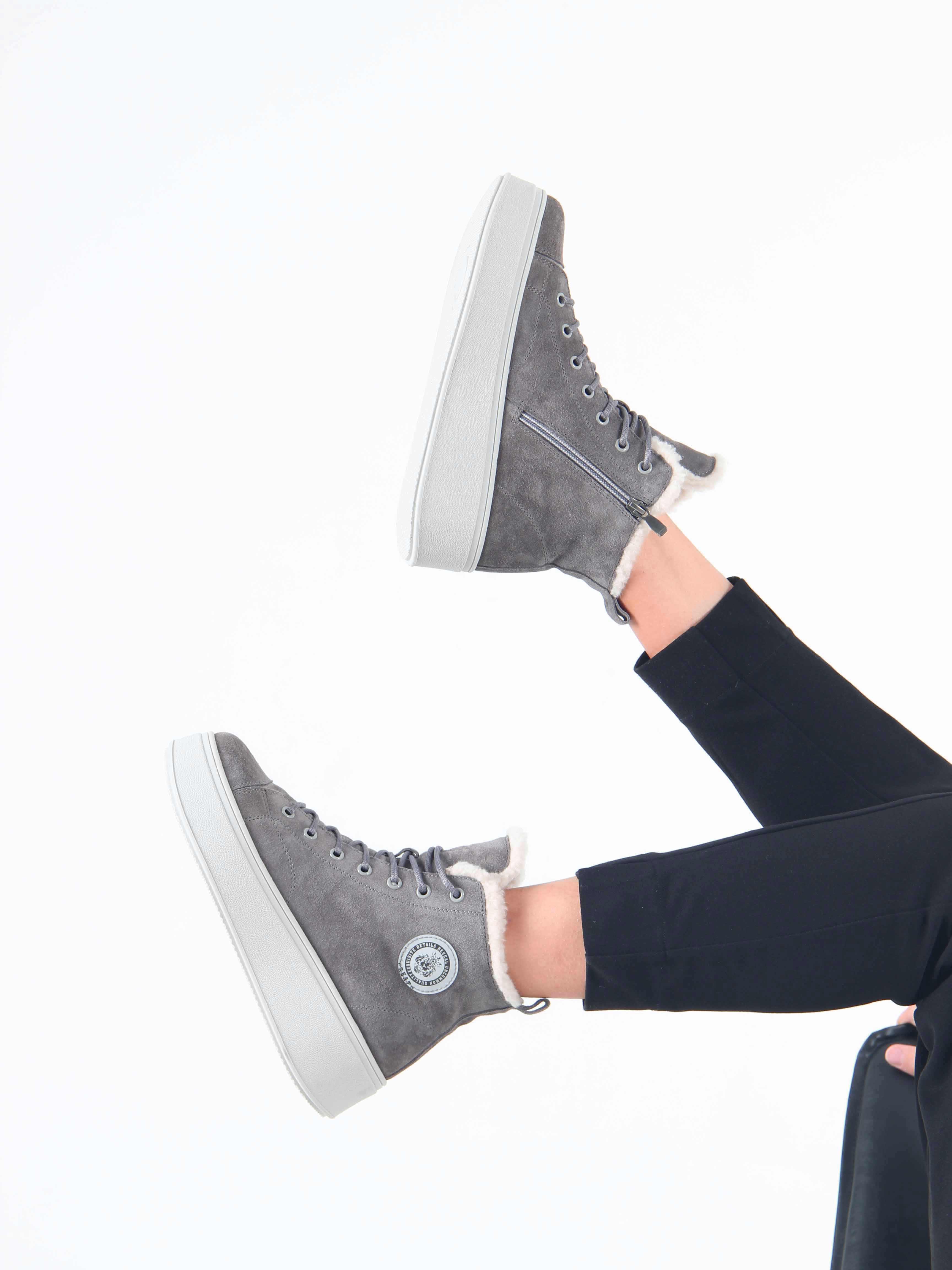 картинка Ботинки ED'ART 217.ALTA'gr. Серый замок замша от интернет магазина