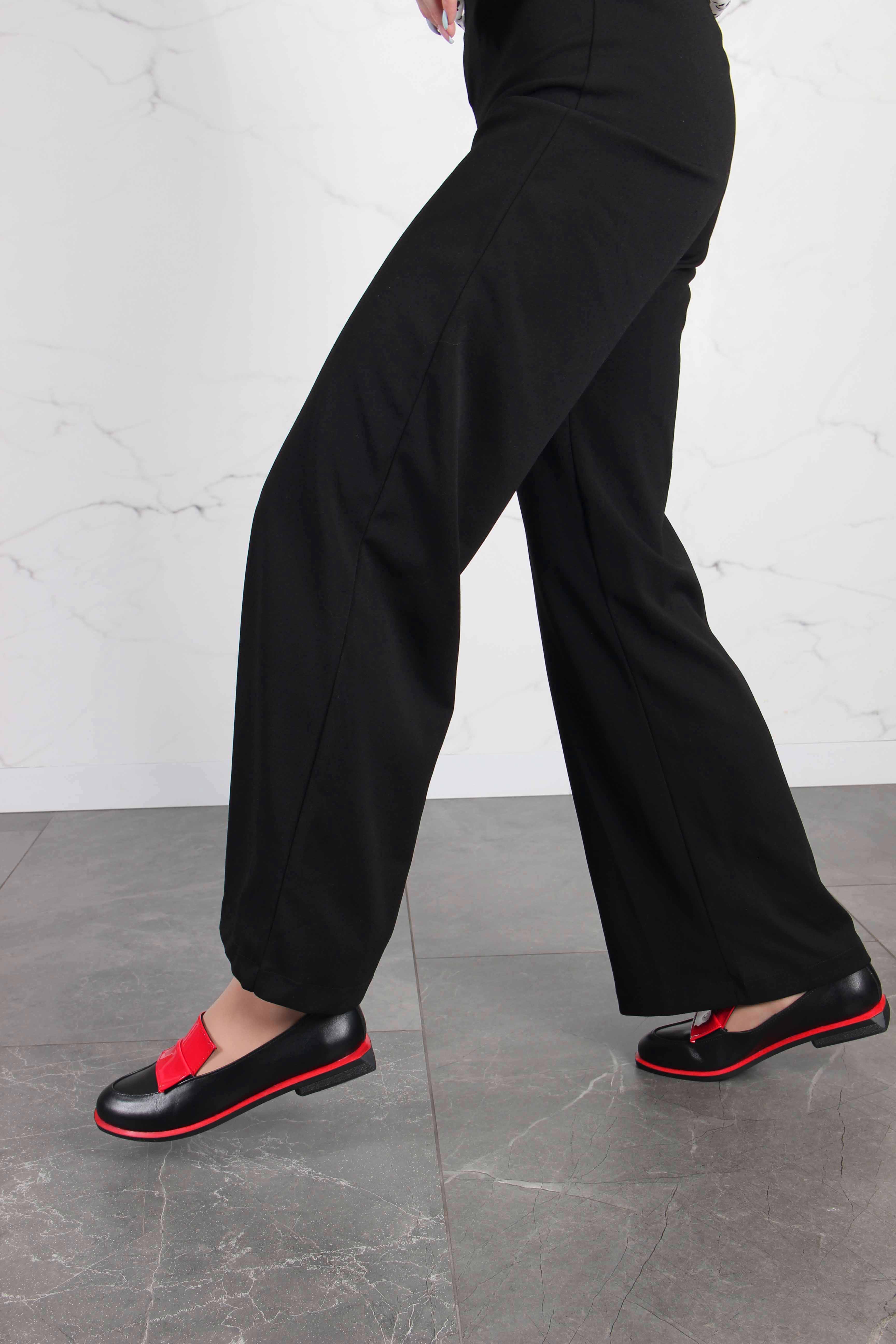 картинка Лоферы туфли ED'ART 118.Viсtoria'bl.Черный-красный от интернет магазина