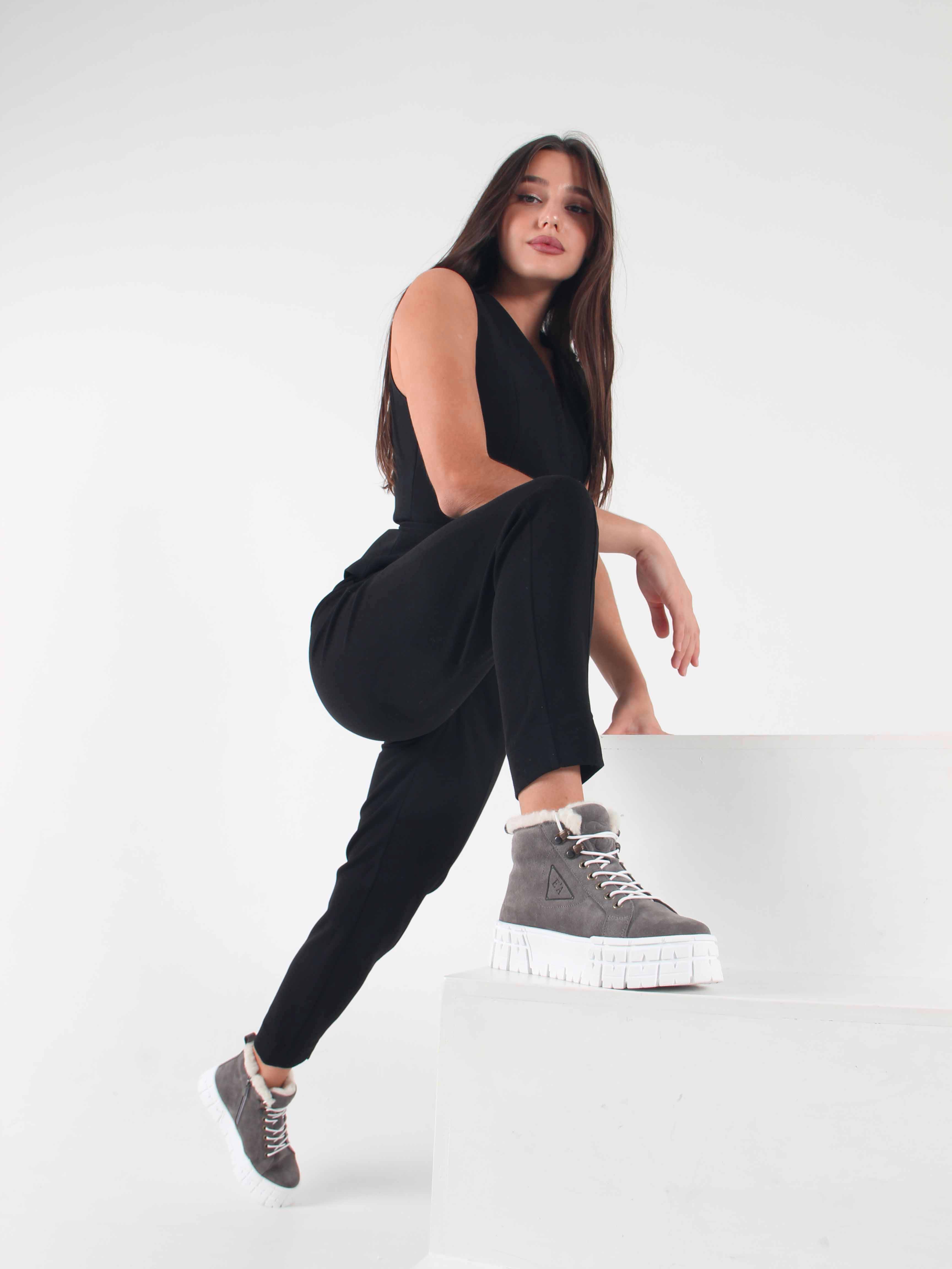 картинка Ботинки ED'ART 243.212131'w. серый замок замша от интернет магазина