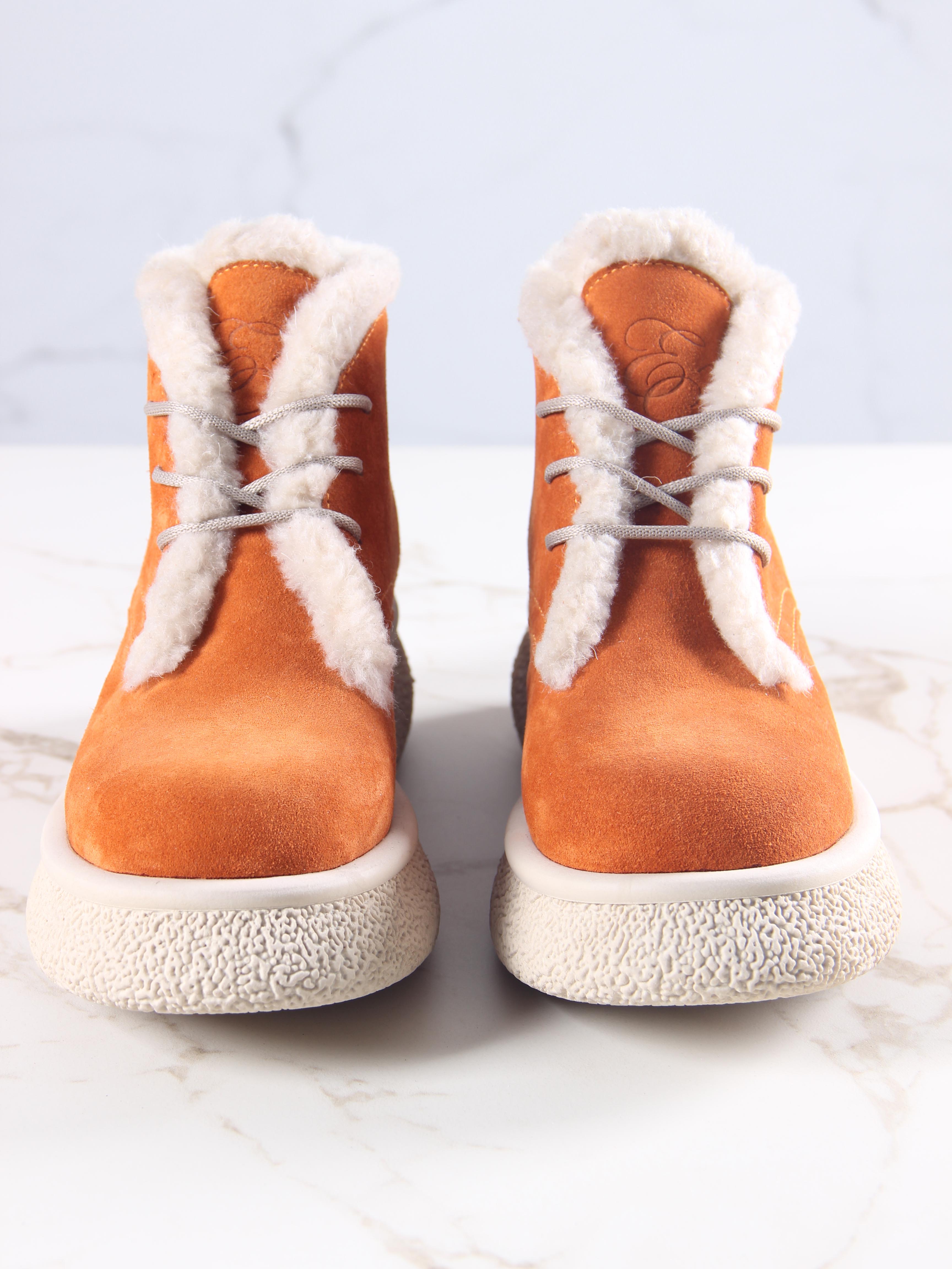 картинка Ботинки ED'ART 308.агата'w. мандарин замша з от интернет магазина