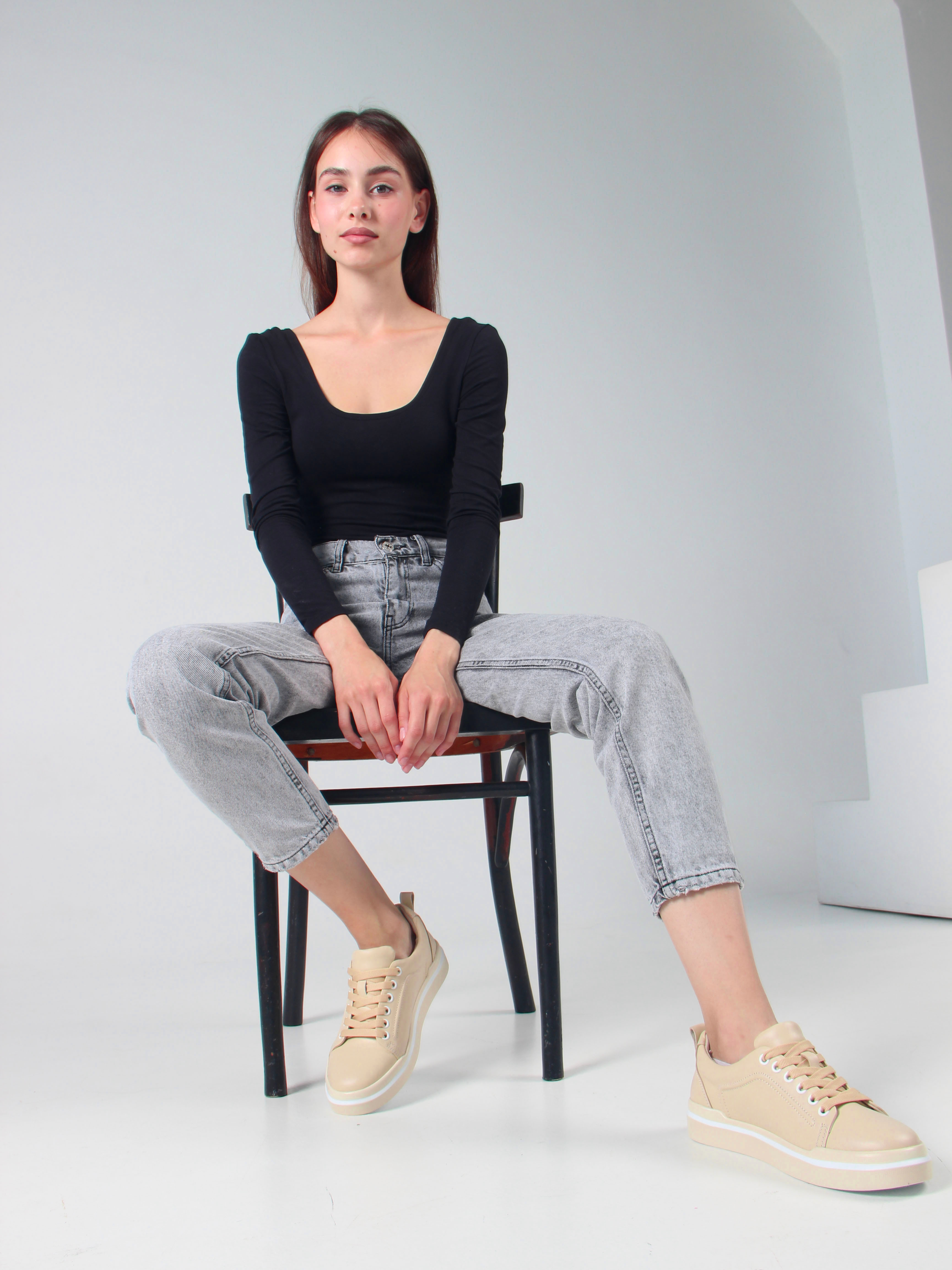 картинка Кеды ED'ART 158.paloma'be/w. Бежевый от интернет магазина