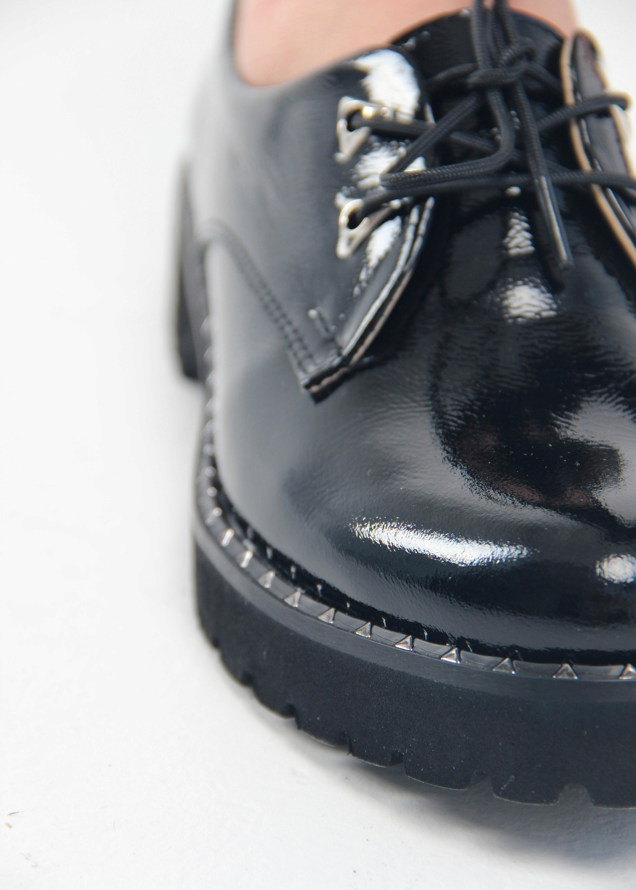 картинка Туфли полуботинки ED'ART 102.1018'bl. Черный наплак от интернет магазина