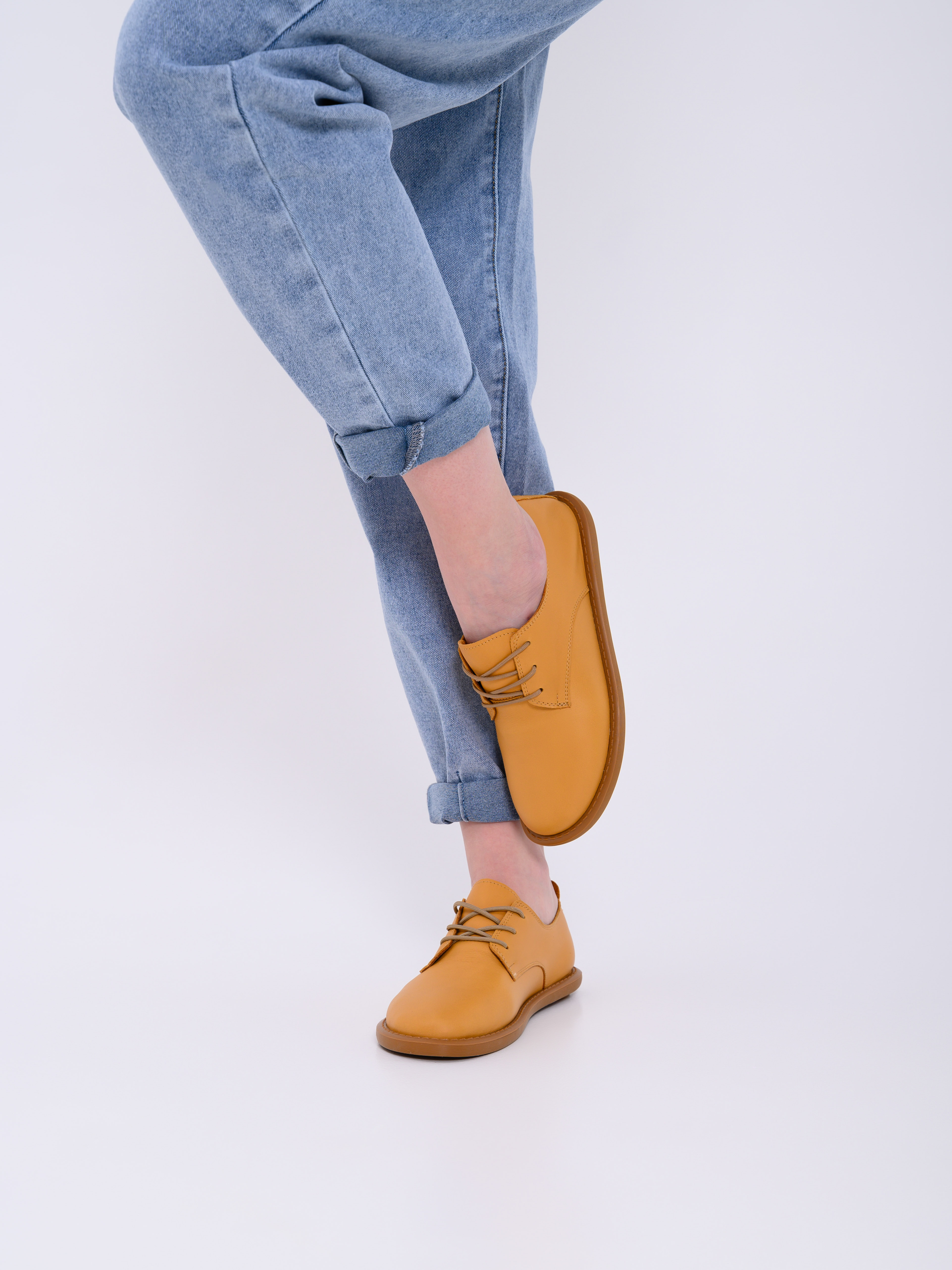 картинка Туфли ED'ART 181.ОКСЕ'br. Лион тыква+коричневый от интернет магазина