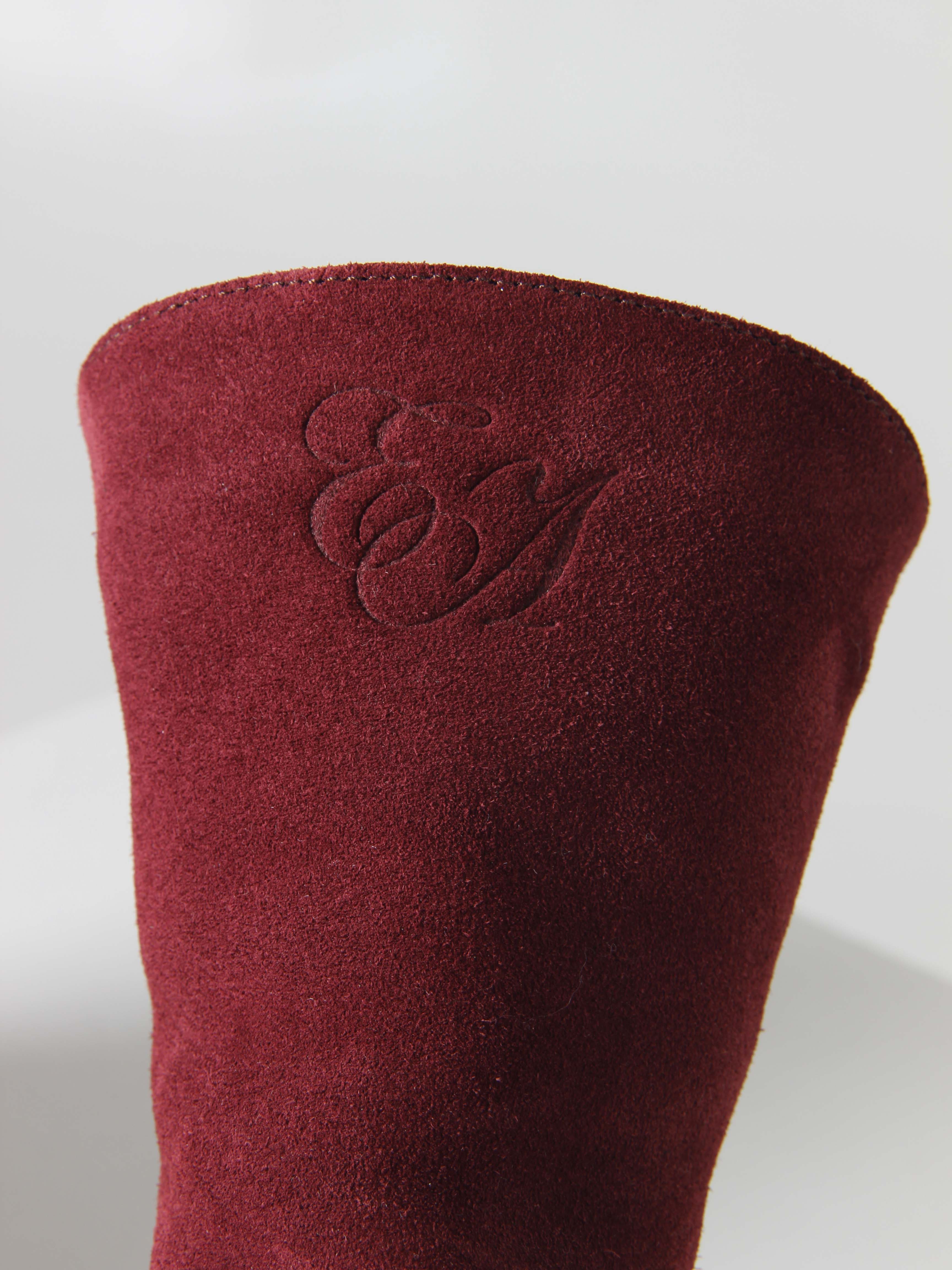 картинка Ботинки ED'ART 233.1541'be. Бордо замша от интернет магазина