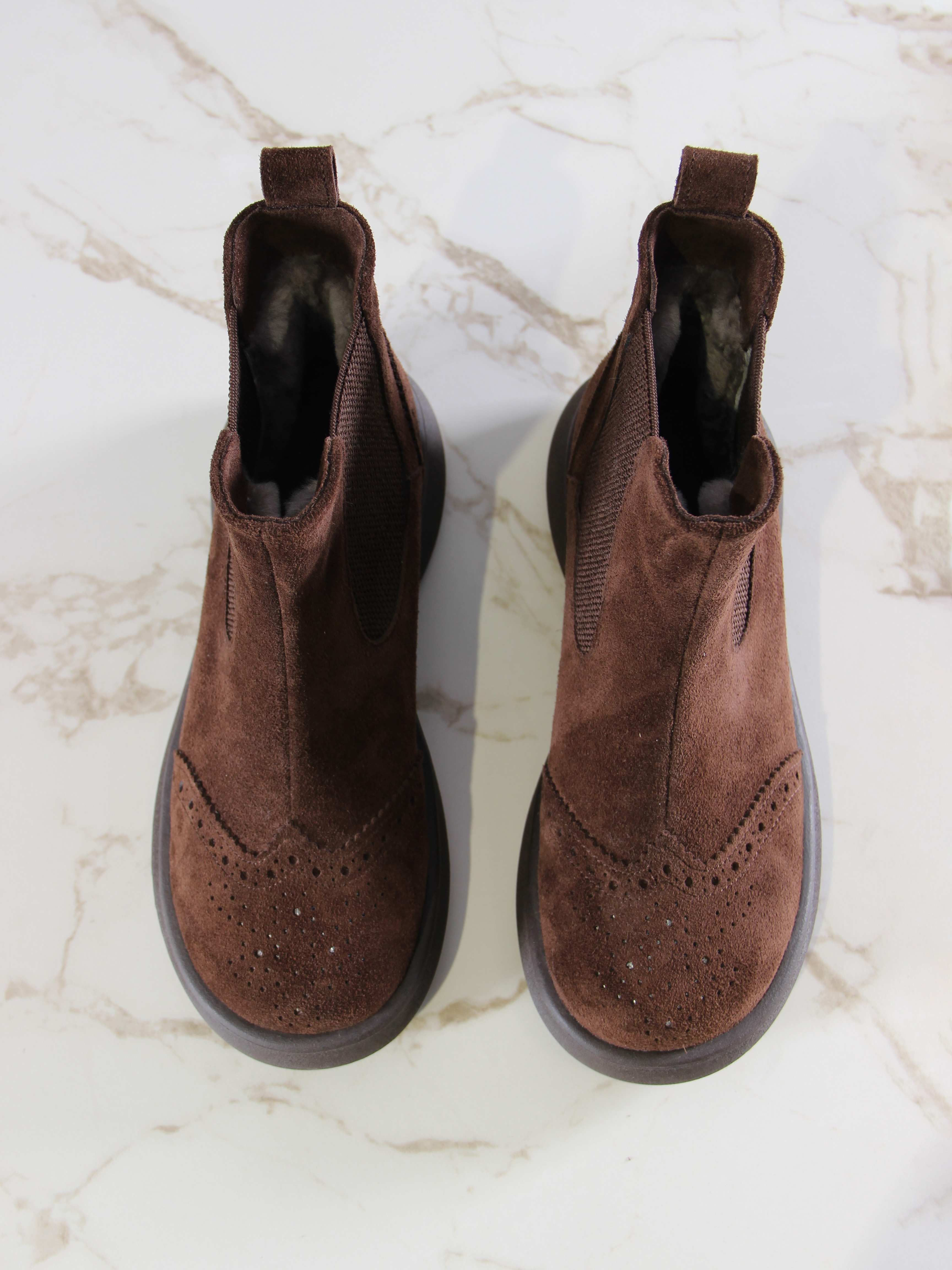 картинка Челси ED'ART 332.927'br. Коричневая замша от интернет магазина