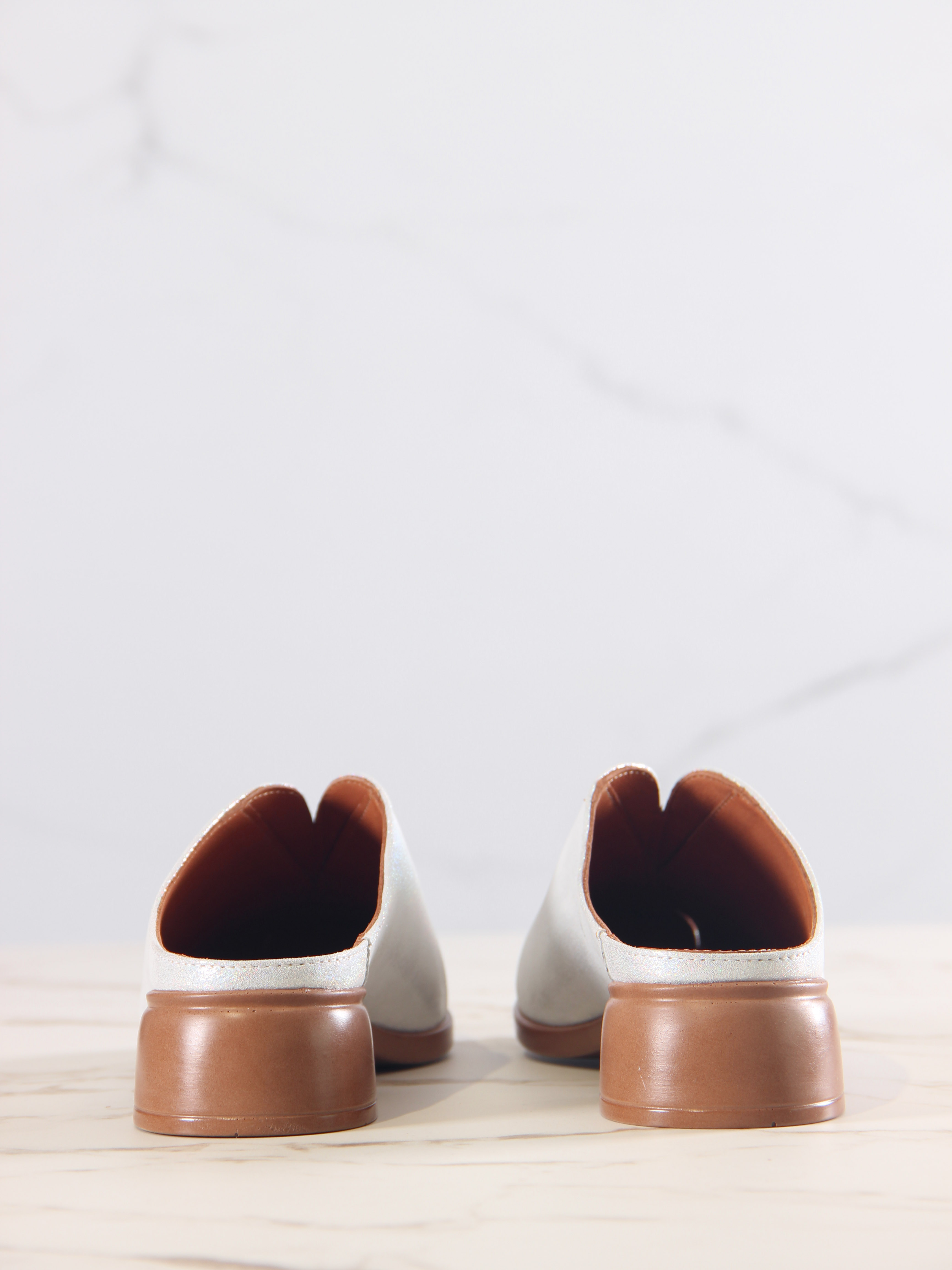 картинка Сабо ED'ART 3200.25294'br.Белый ибица+коричневый от интернет магазина