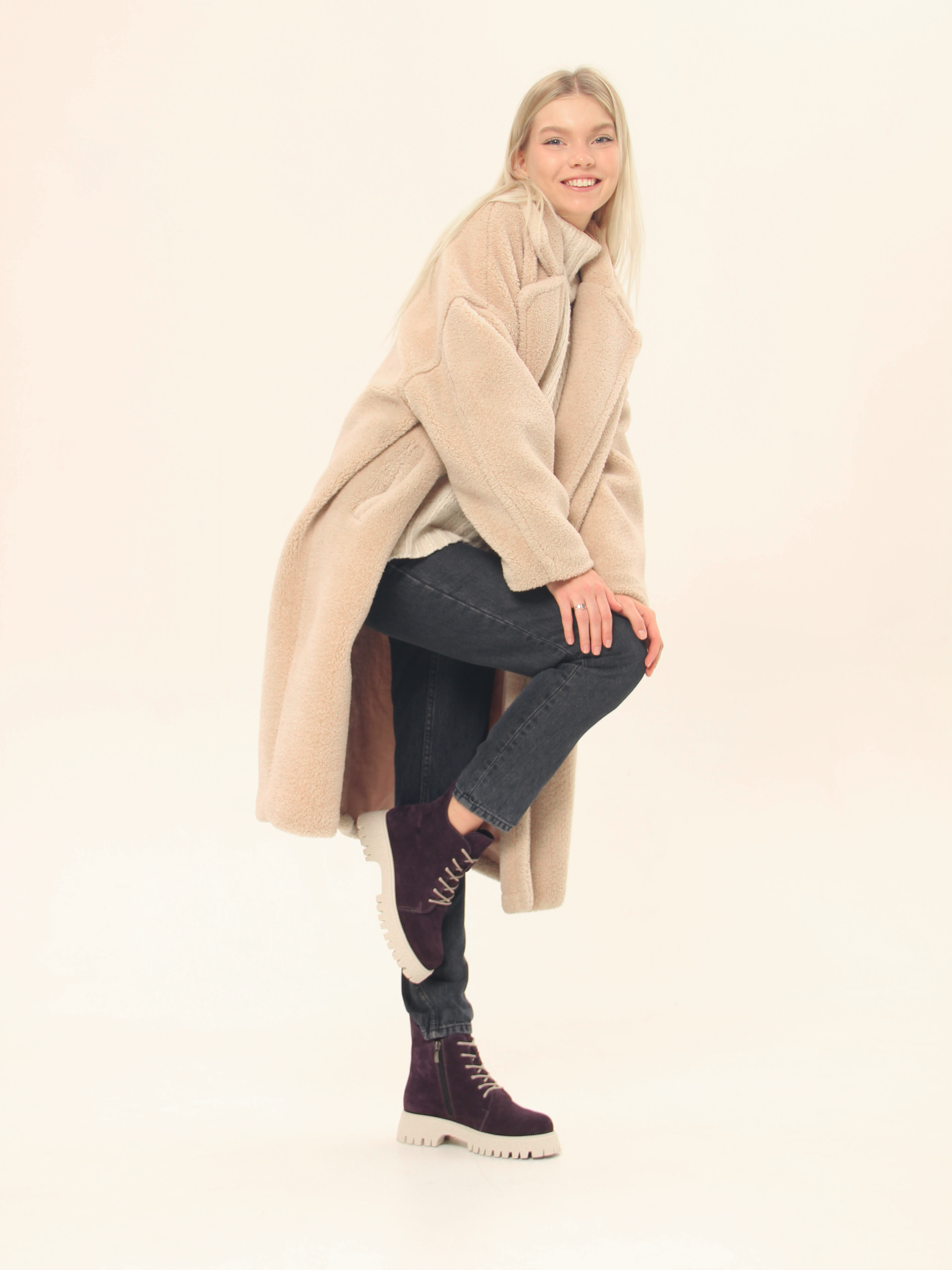 картинка Ботинки ED'ART 228.V.1541'be. сливовая замша от интернет магазина