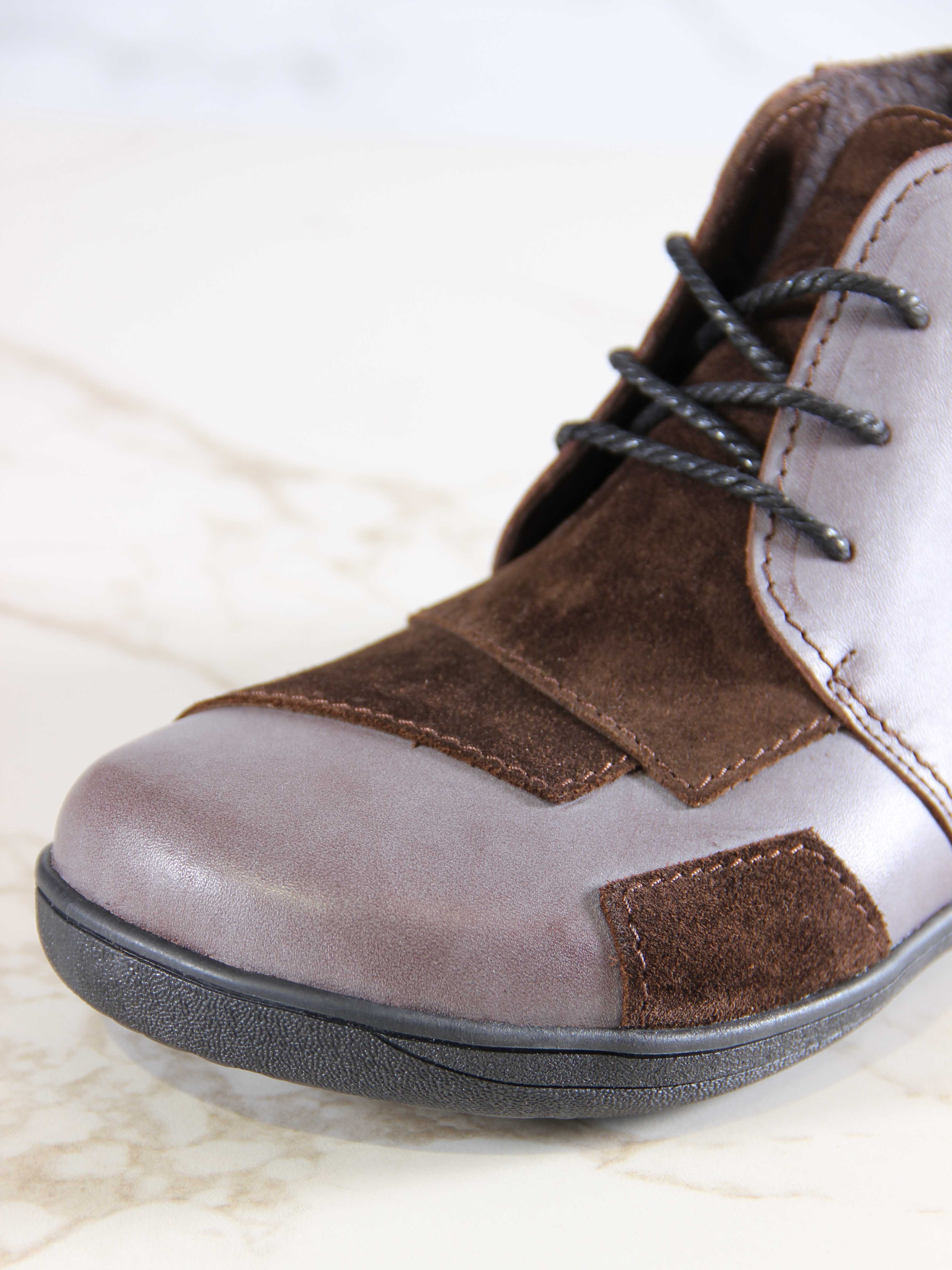 картинка Ботинки ED'ART 305.Ната'bl. Вакса коричневая+корич замша от интернет магазина