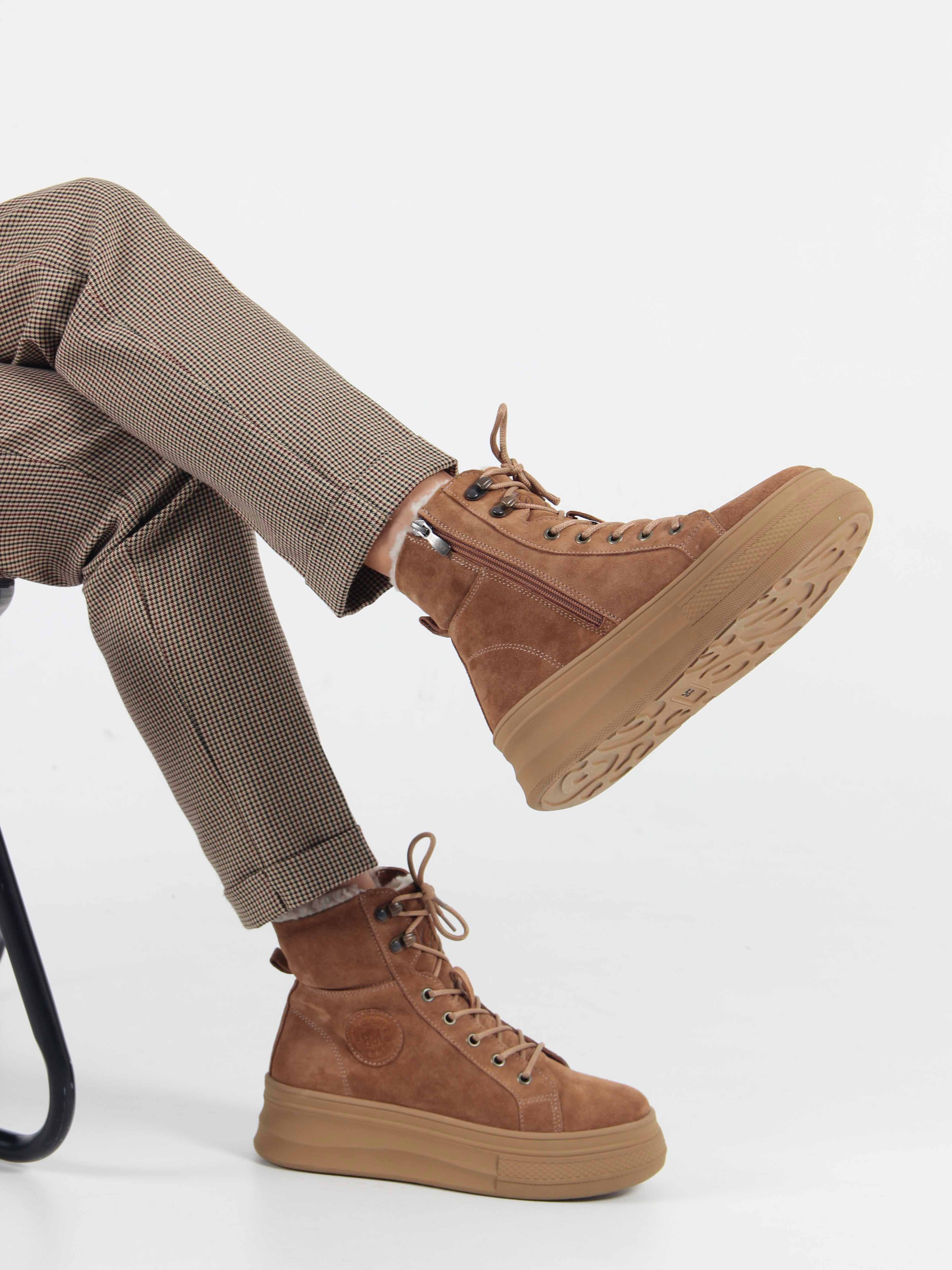 картинка Ботинки ED'ART 219.warm'br. Светло коричневый от интернет магазина