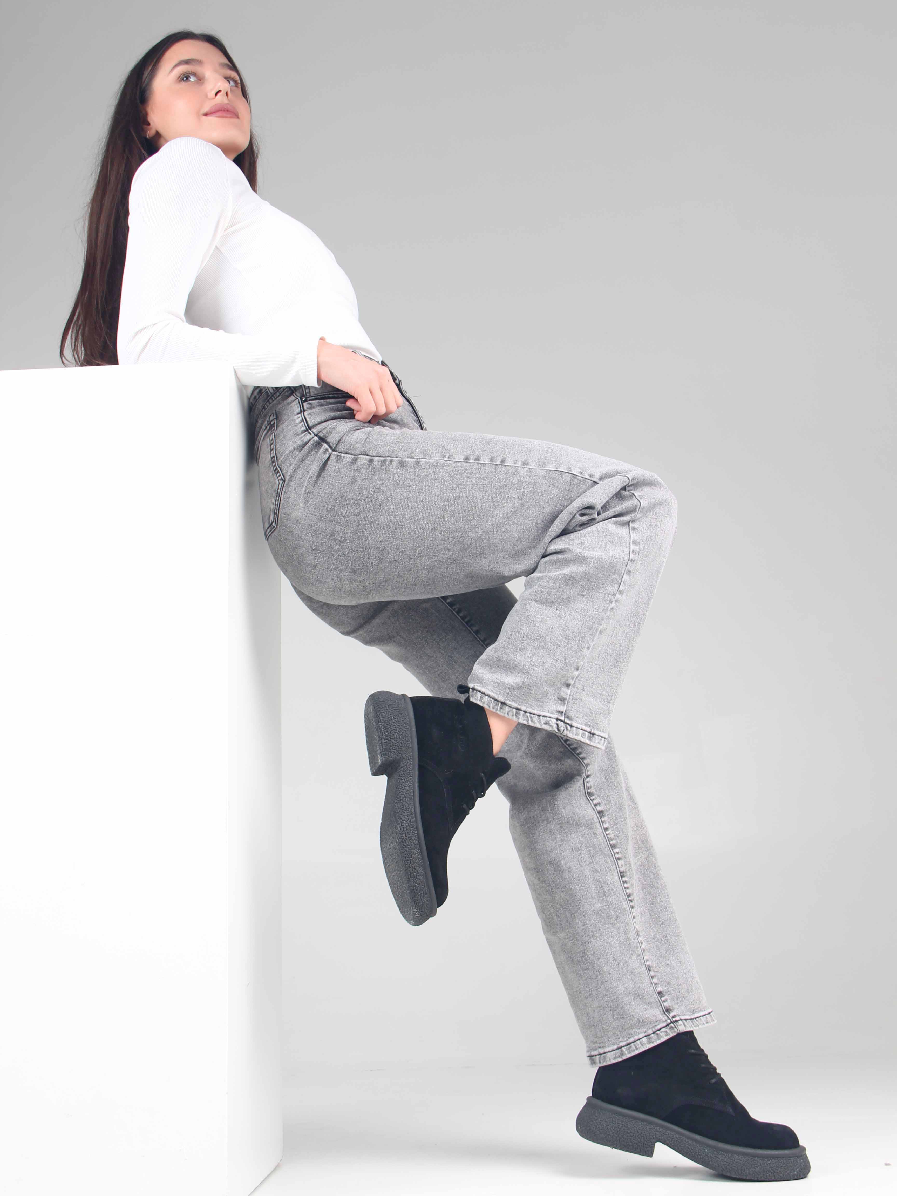 картинка Ботинки ED'ART 308.агата'bl. чёрный замша от интернет магазина