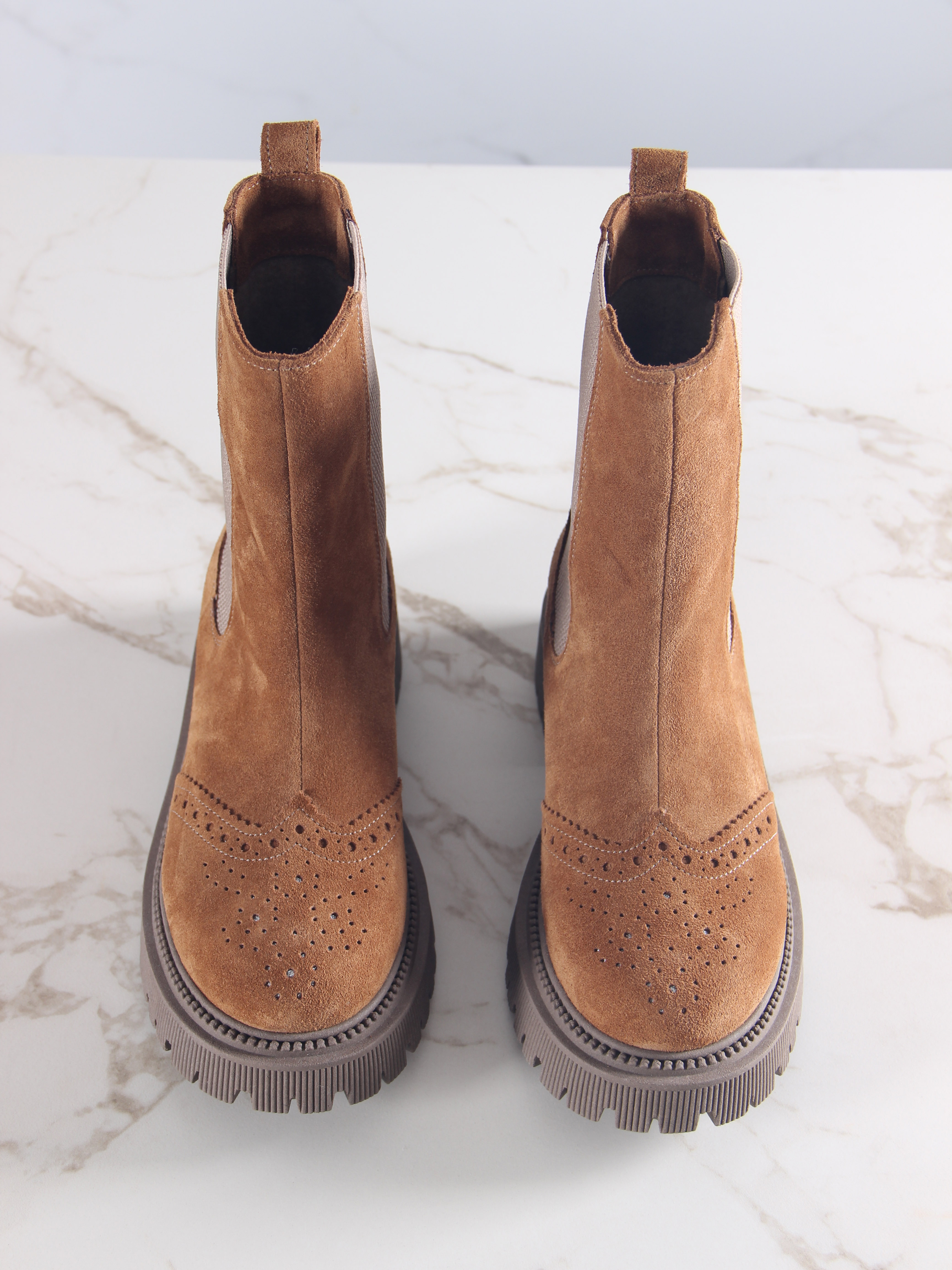 картинка Челси 360.P.taskana'ka. Серо-коричневая замша от интернет магазина