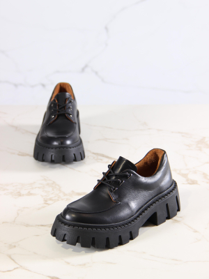 Туфли кожаные черные 