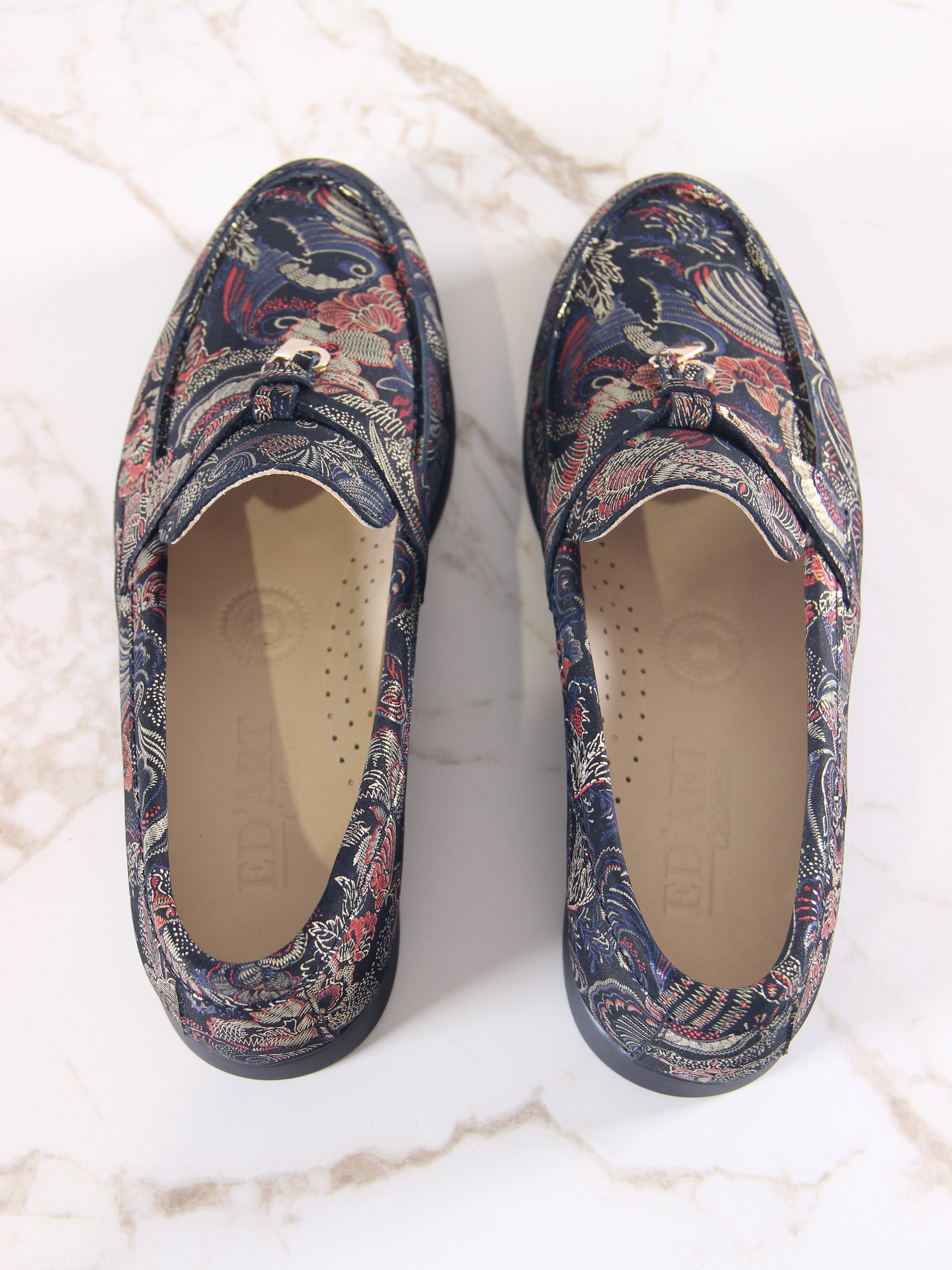 картинка Лоферы ED'ART 170.2614'bl. Черный феникс от интернет магазина