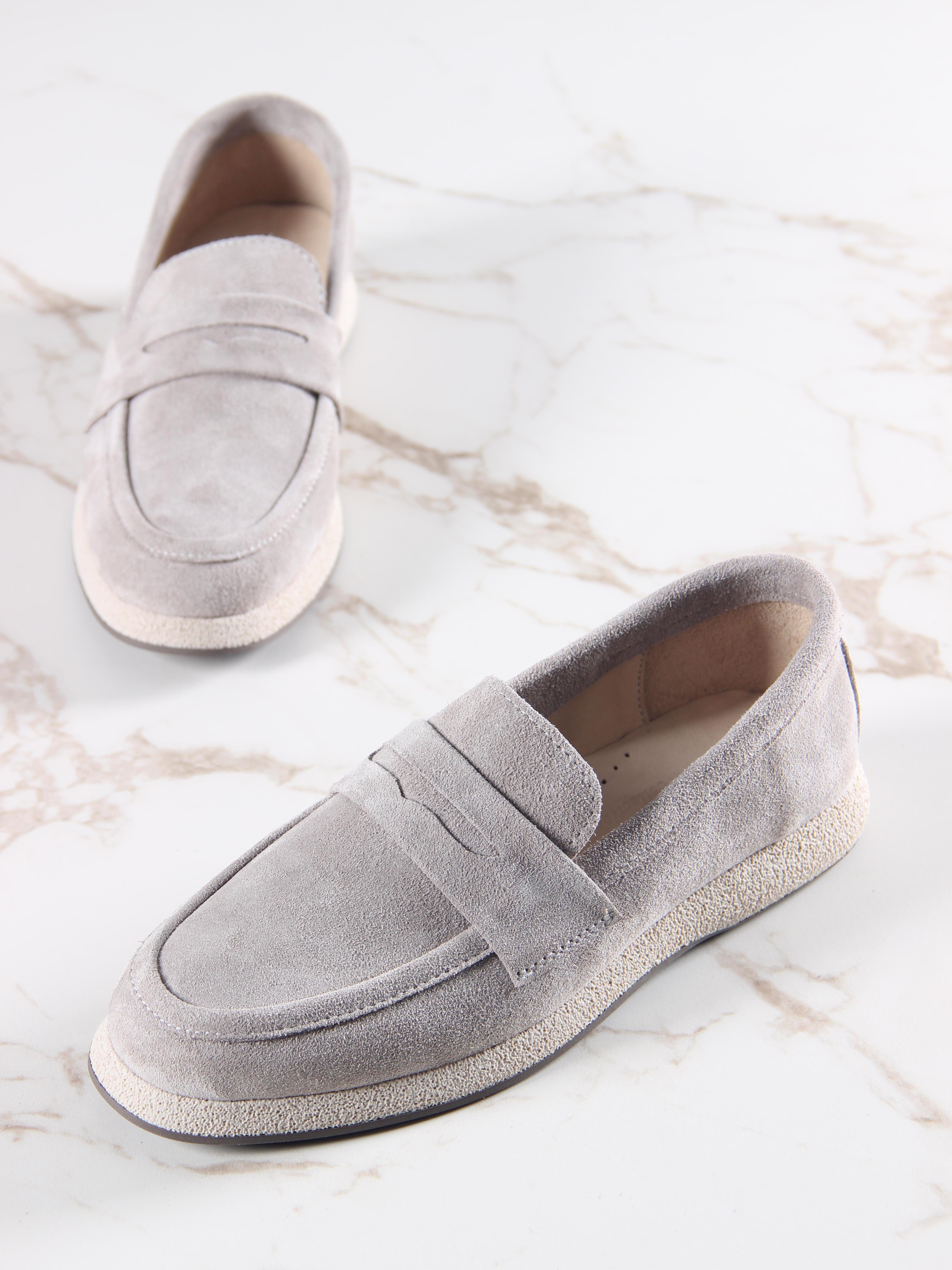 картинка Лоферы ED'ART 177.1607'be. каменный замша от интернет магазина