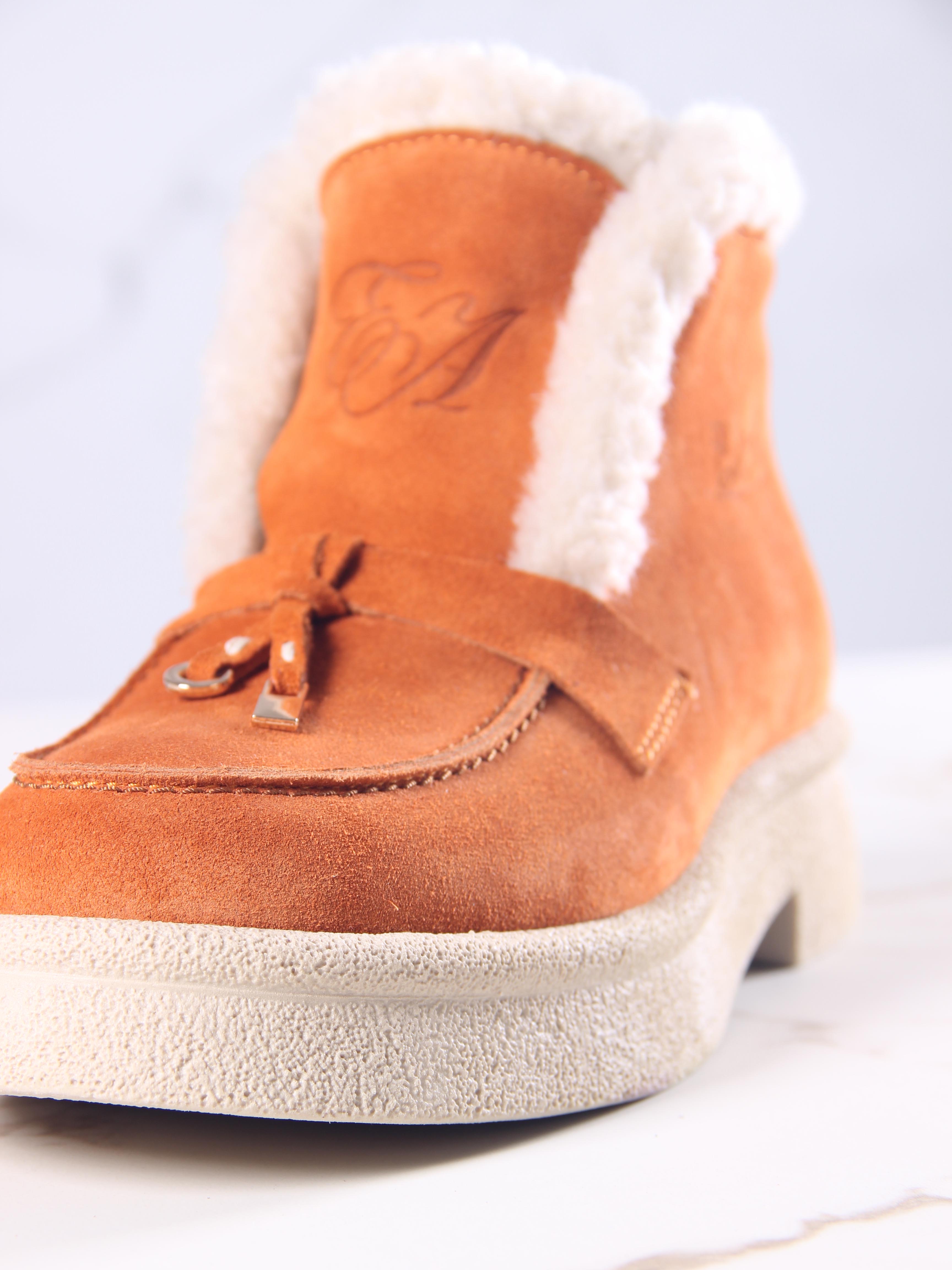 картинка Ботинки ED'ART 307.florida 'be.мандарин замша от интернет магазина