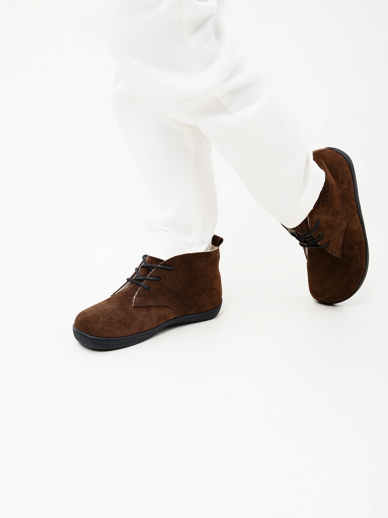 картинка Босоногие ботинки  ED'ART 208.NATA'bl.Коричневая замша от интернет магазина