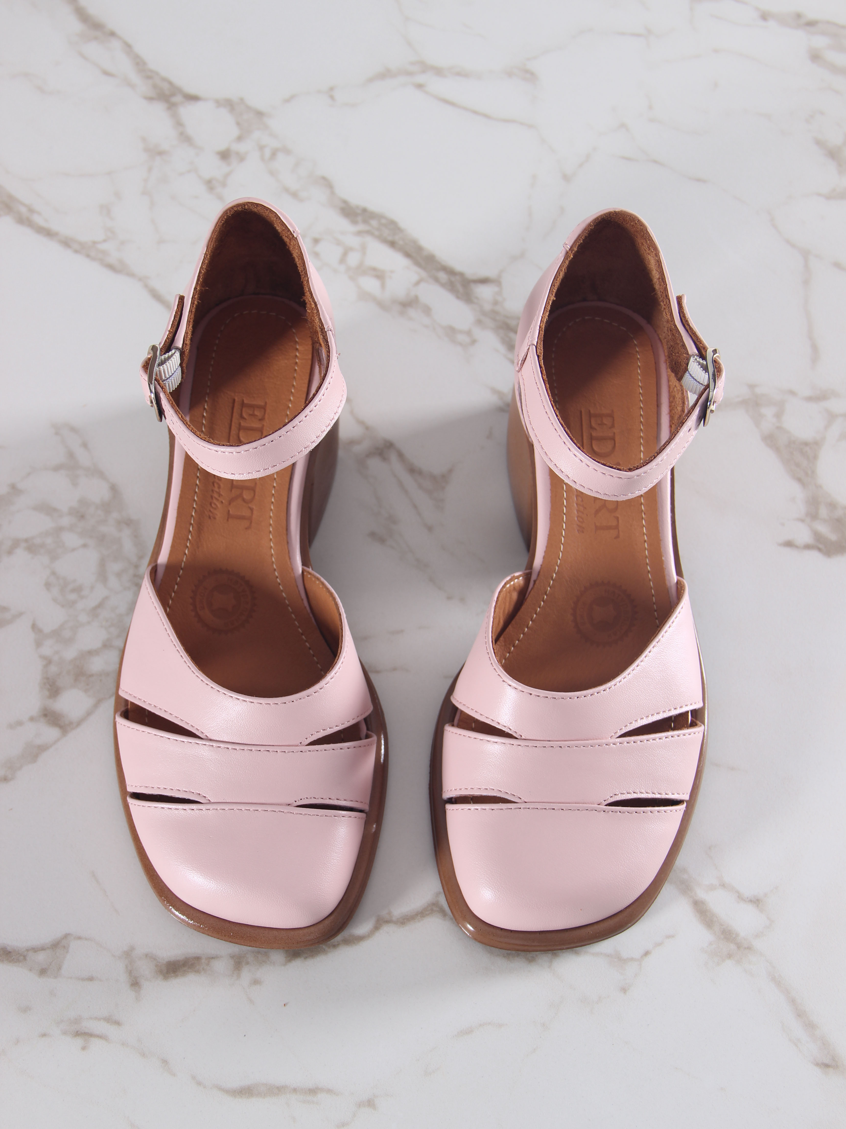 картинка Босоножки ED'ART 5032.23663'be. Розовый +коричневый от интернет магазина