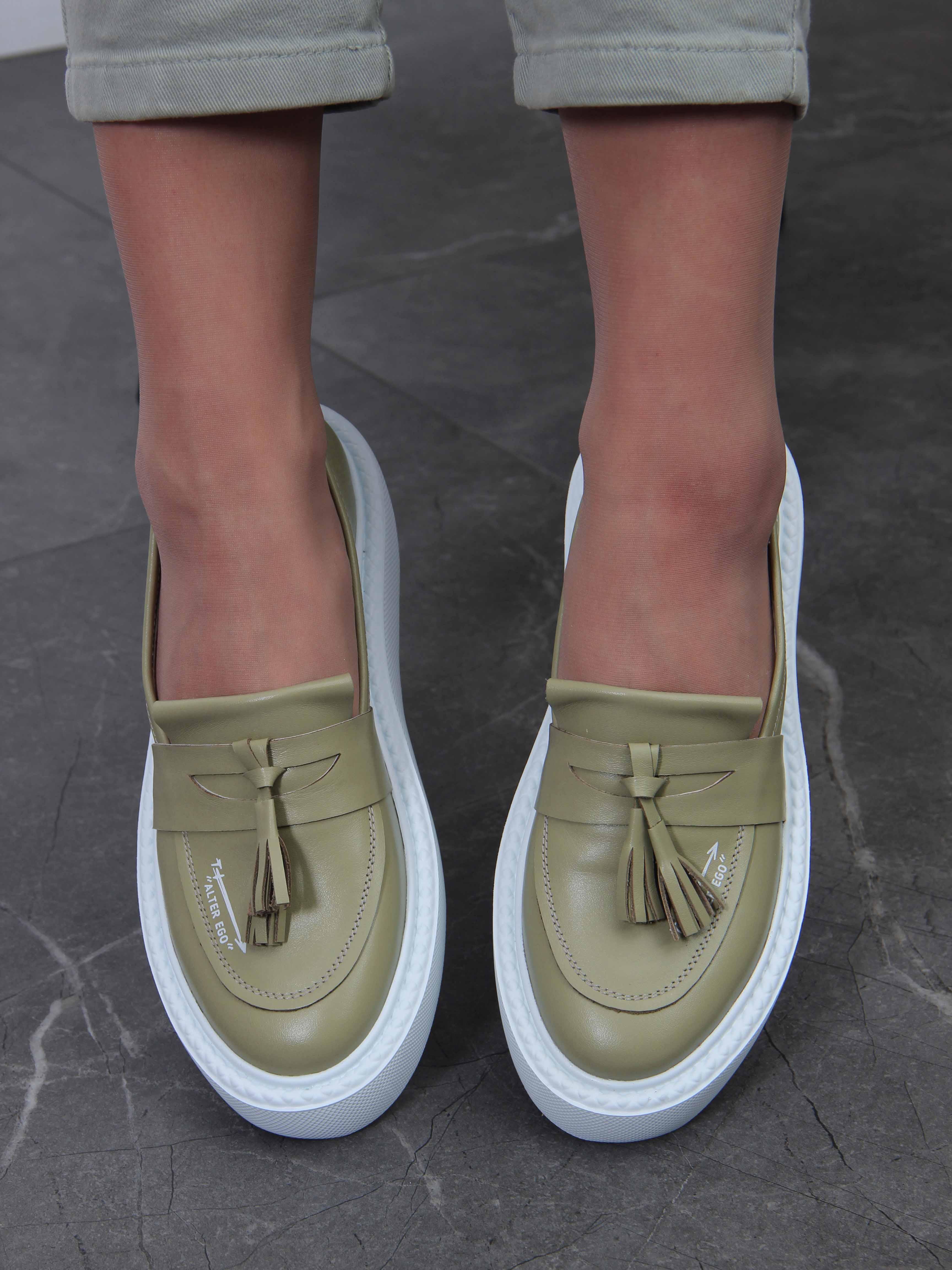 картинка Лоферы ED'ART 167.Lusi23'w. Авокадо-виктория от интернет магазина