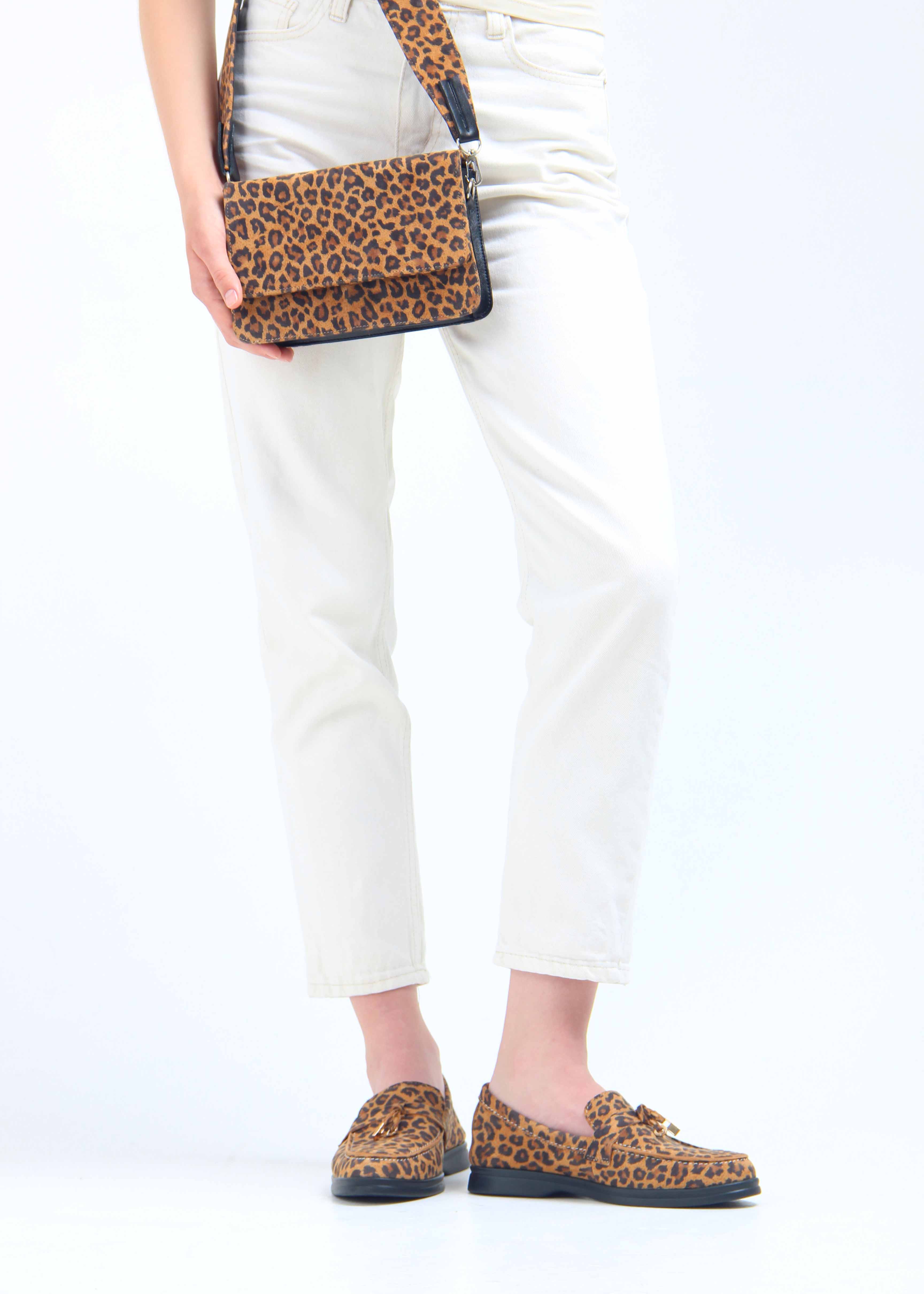 картинка Лоферы туфли ED'ART 170.2614'bl. коричневый леопард от интернет магазина