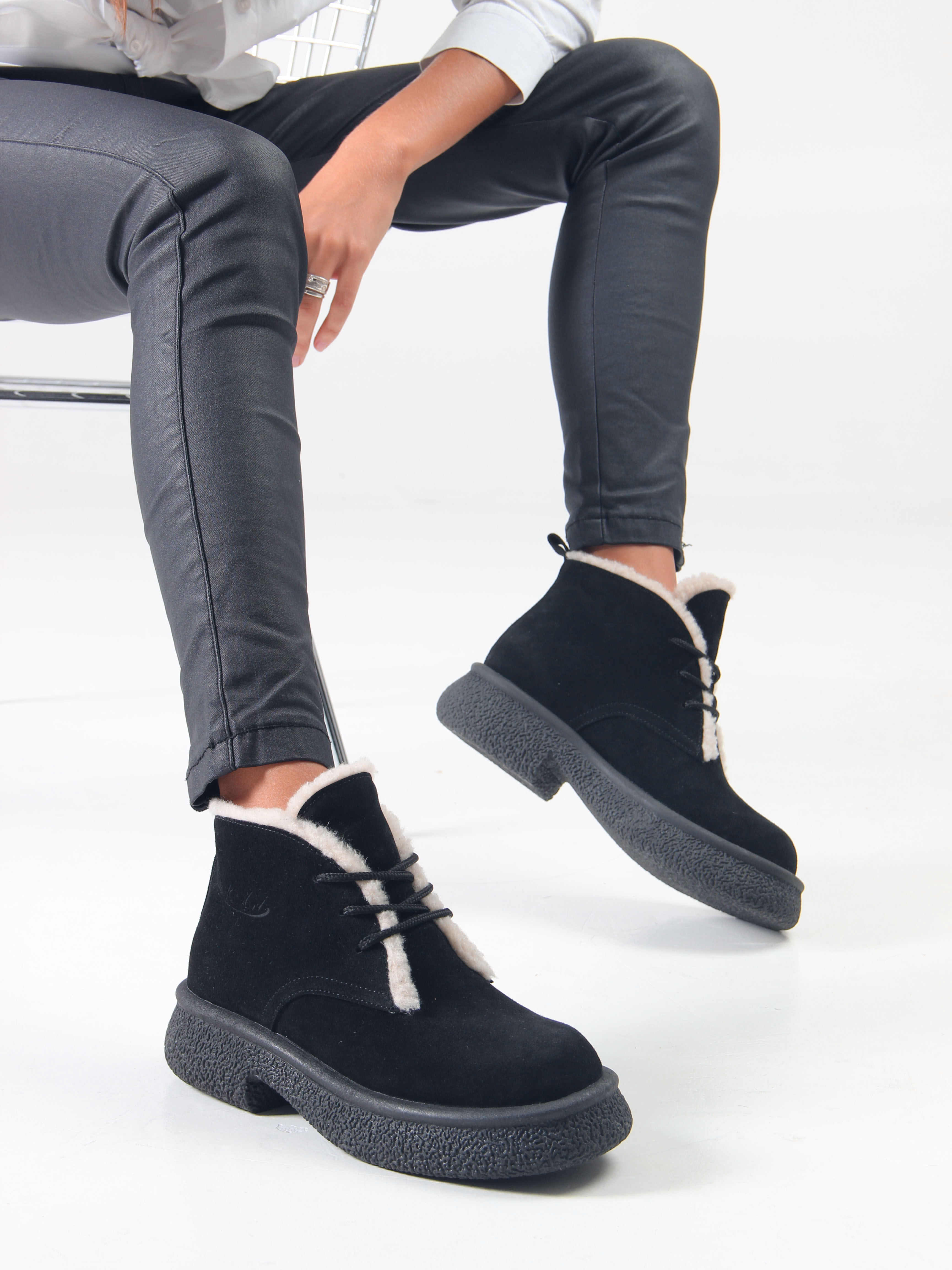 картинка Ботинки ED'ART 308.агата'bl. черный замша от интернет магазина