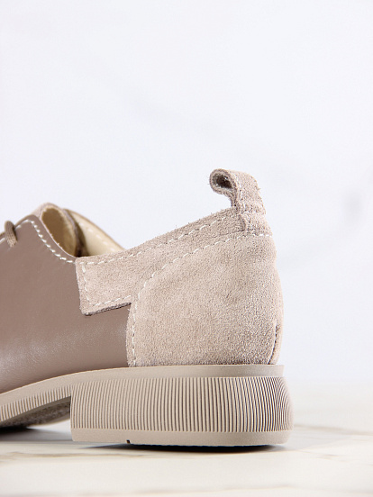 картинка Полуботинки туфли ED'ART 205.патриция'ka.Ваниль замша+тауп майами от интернет магазина