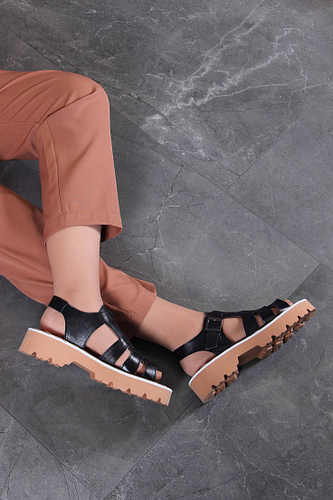 картинка Босоножки ED'ART 2025.5151'be. Черный от интернет магазина