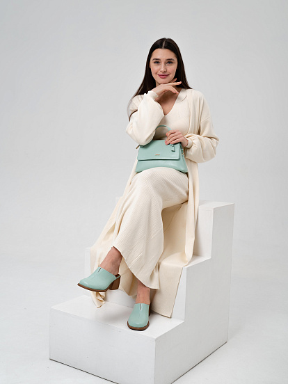 картинка Сабо ED'ART 5132.23663'br. мята+коричневый от интернет магазина