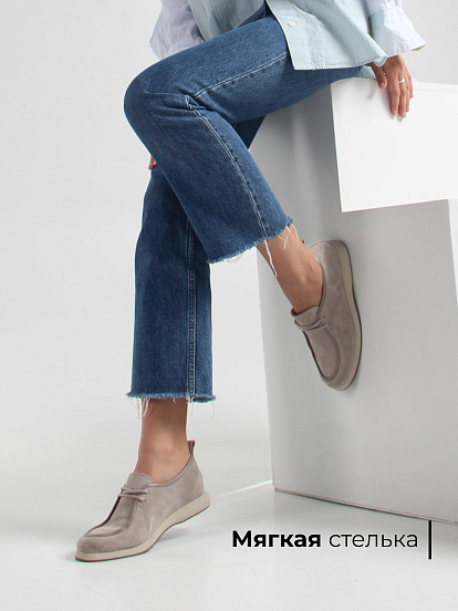 картинка Мокасины ED'ART 191.1607'be. каменный замша от интернет магазина