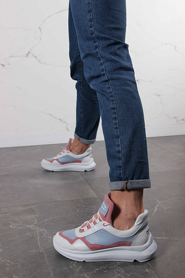 картинка Кроссовки ED'ART 150.236143w.белый-розовый-голубой от интернет магазина