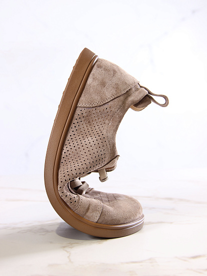 картинка Кеды босоногие ED'ART 164.Р.асти'br.Велюр санд от интернет магазина