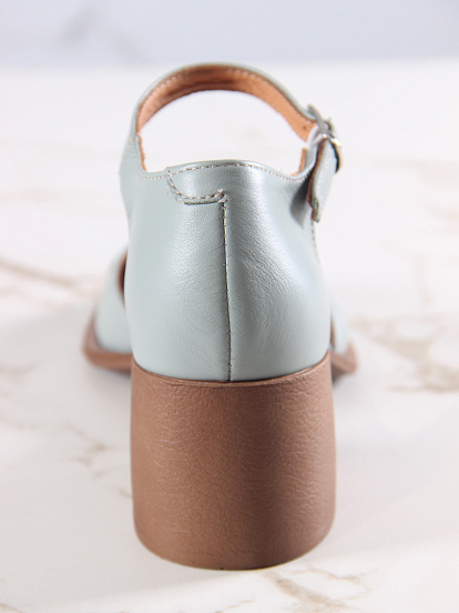 картинка Босоножки ED'ART 5033.23663'bе. Авокадо лион+коричневый от интернет магазина