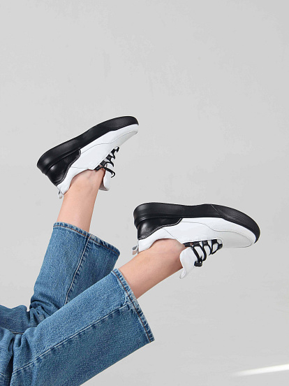 картинка Кроссовки ED'ART 155.2104'bl. Белый черный от интернет магазина