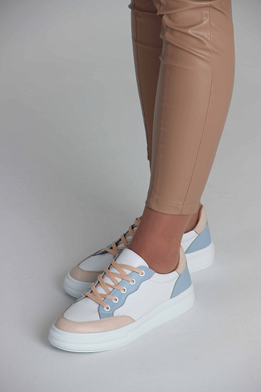 картинка Кеды ED'ART 148.lusi22'w. Белый-бежевый-голубой от интернет магазина