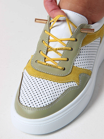 картинка Кеды ED'ART 149.LusiR2'w. Авокадо желтый от интернет магазина