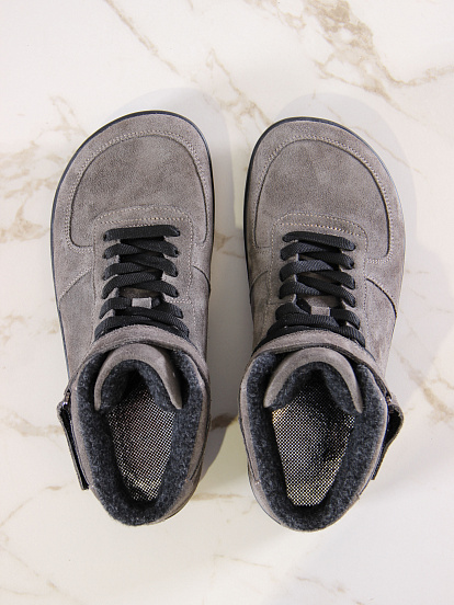 картинка Босоногие ботинки ED'ART 211.NATA'bl.Серый замок замша от интернет магазина