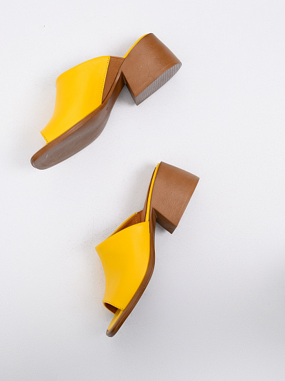 картинка Босоножки ED'ART 4012.23663'br. Желтый+коричневый от интернет магазина