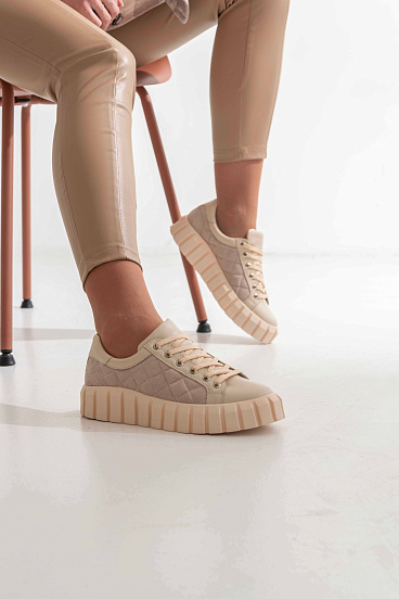 картинка Кеды ED'ART 146.91505'pu.Бежевый от интернет магазина