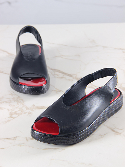 картинка Босоножки ED'ART 1019.2530'bl. красный+черный от интернет магазина