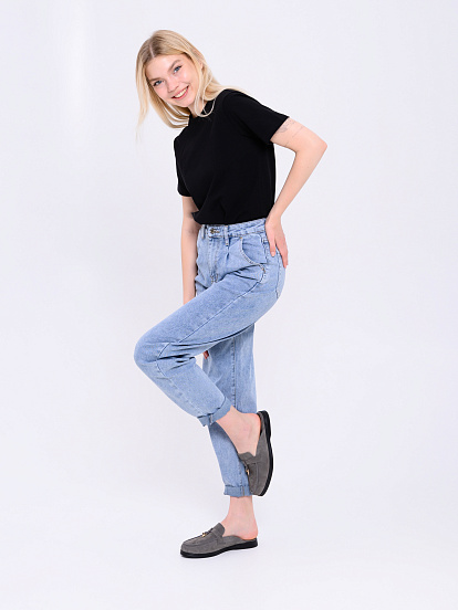 картинка Мюли ED'ART 1070.2614'bl. серый замша от интернет магазина