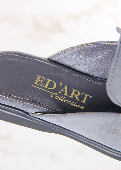 картинка Мюли ED'ART 1070.2614'bl. серый замша от интернет магазина